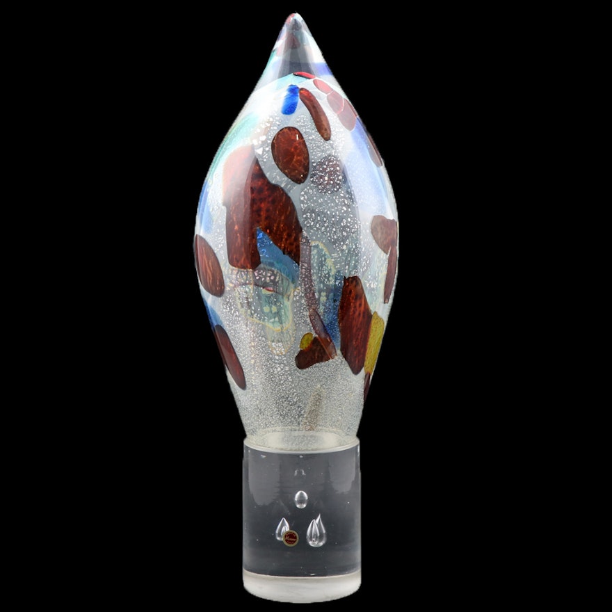 Murano Glass Abstract Flame Sculpture, Mid to Late 20th Century