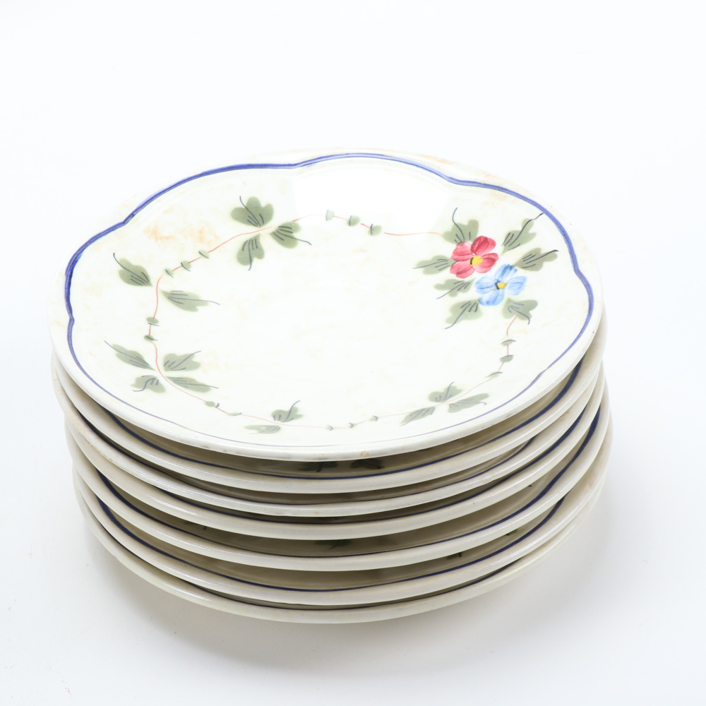 Longchamp "Nemour" French Hand-Painted Ceramic Dinnerware