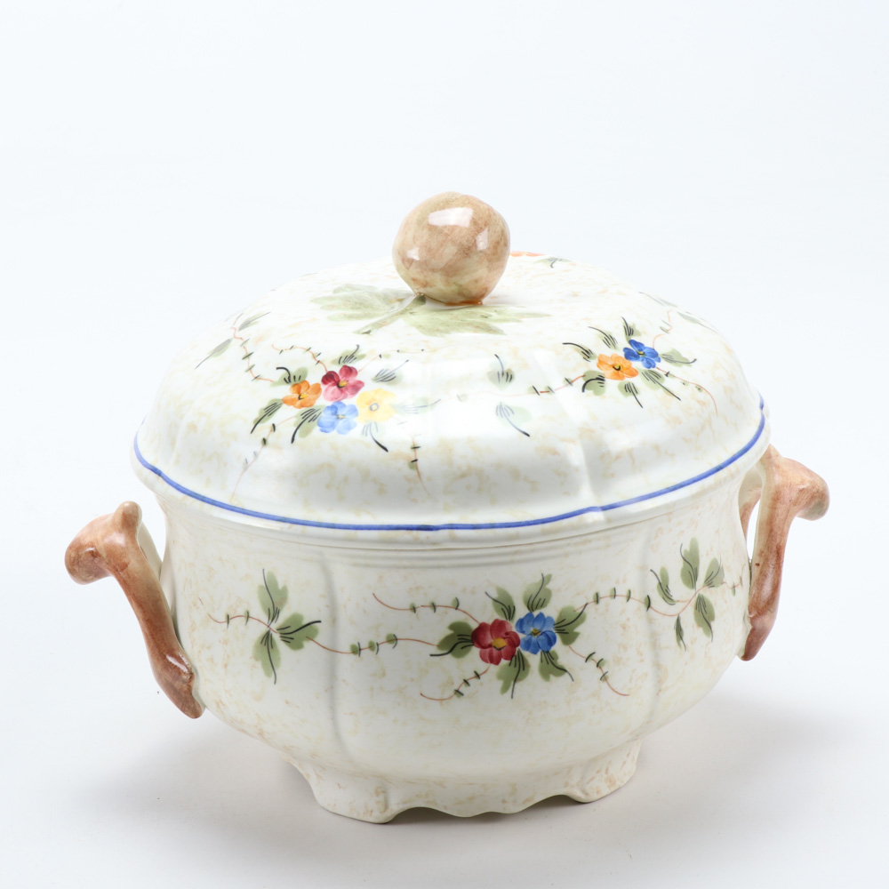 Longchamp "Nemour" French Hand-Painted Ceramic Dinnerware