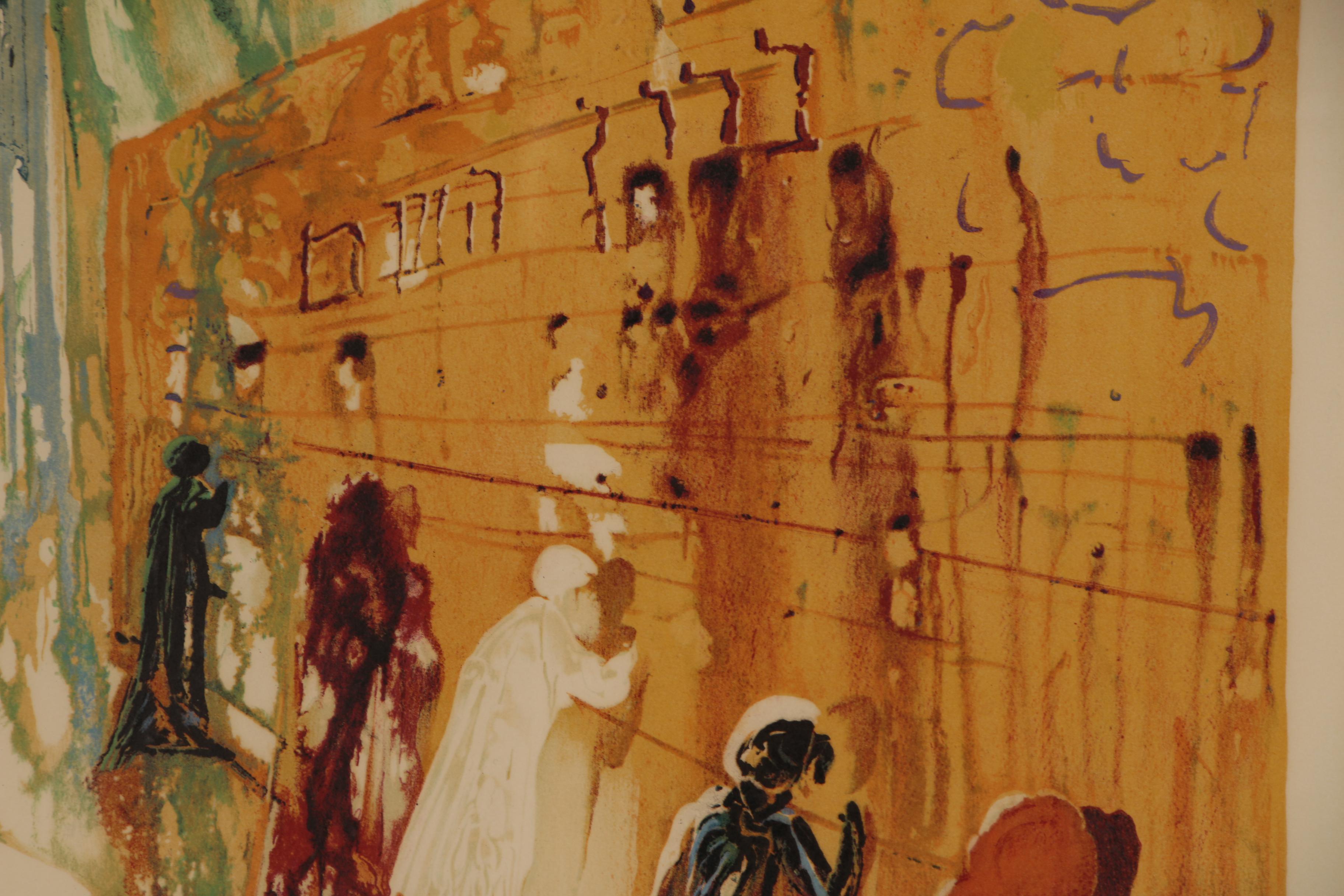 Salvador Dali Lithograph "The Wailing Wall"