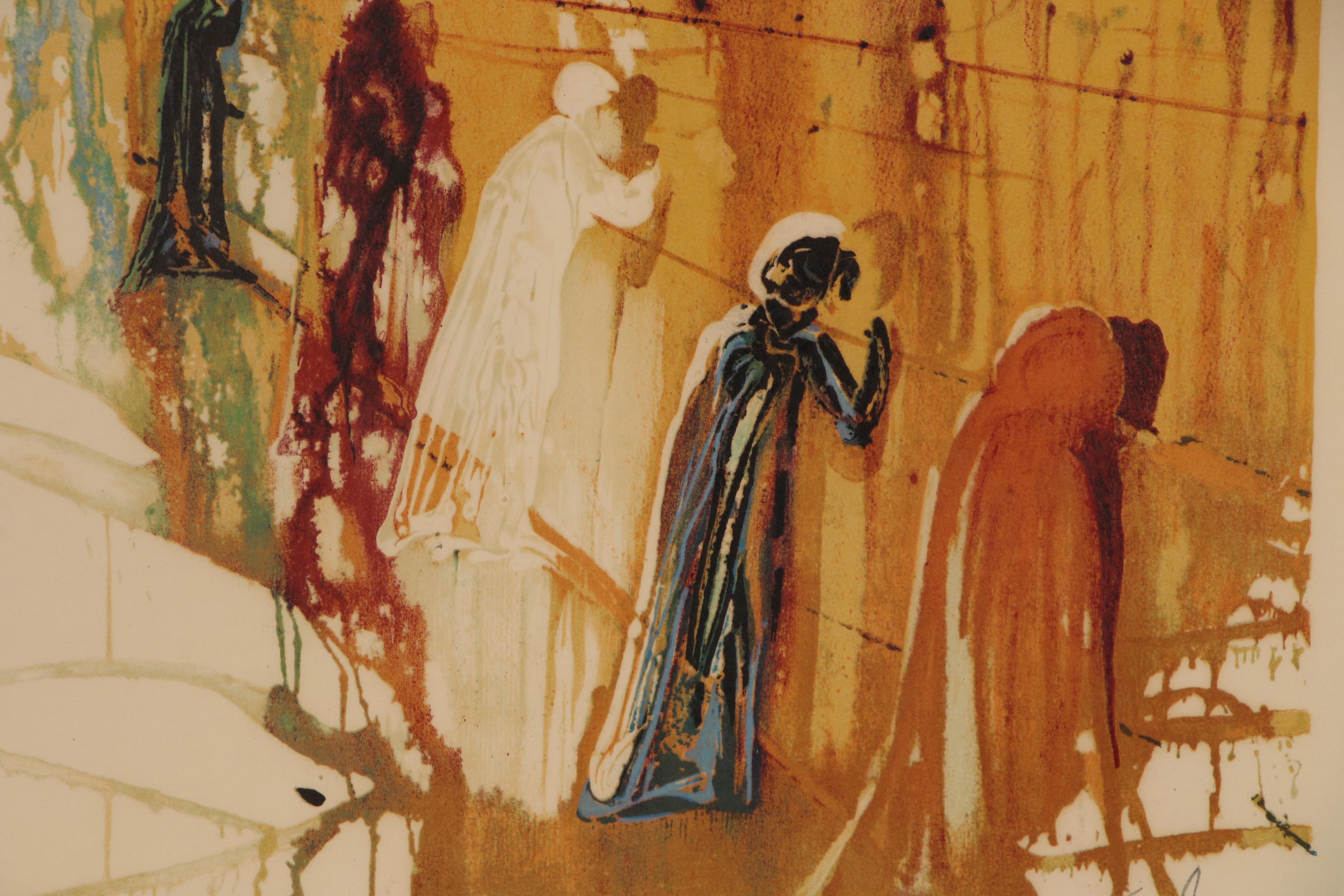 Salvador Dali Lithograph "The Wailing Wall"