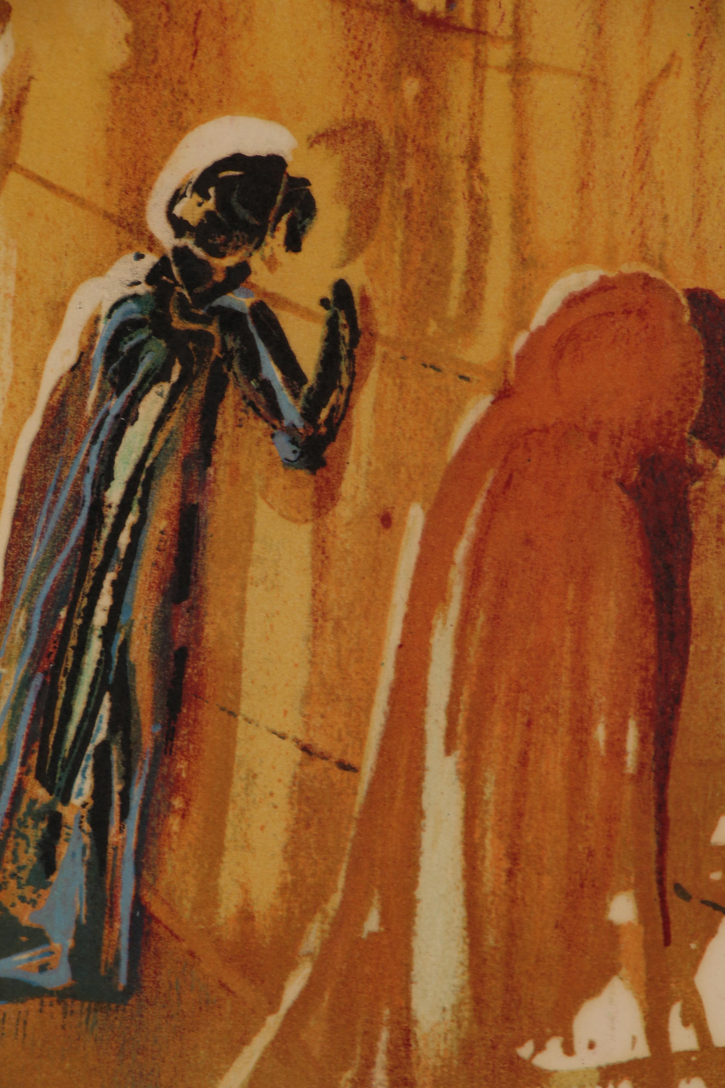 Salvador Dali Lithograph "The Wailing Wall"