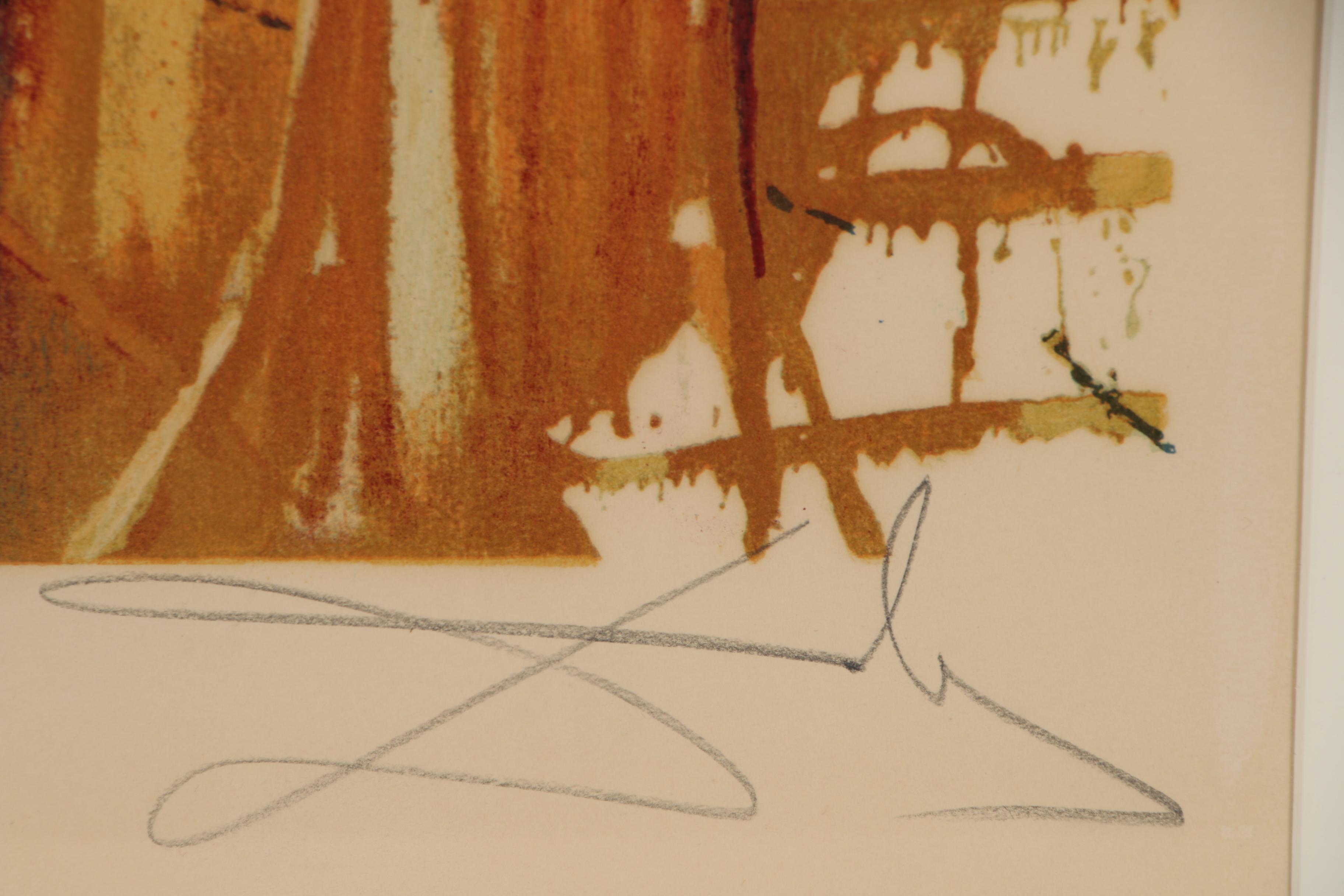 Salvador Dali Lithograph "The Wailing Wall"