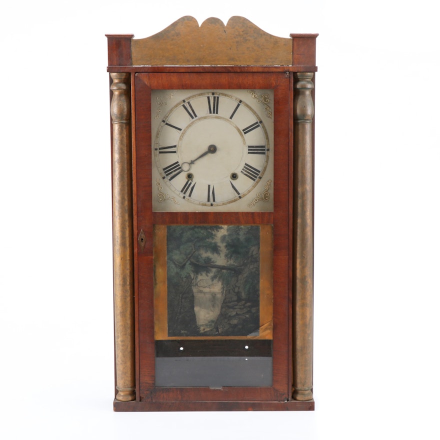 Eli Terry, Jr. Pillar and Scroll Shelf Clock, Mid-19th Century