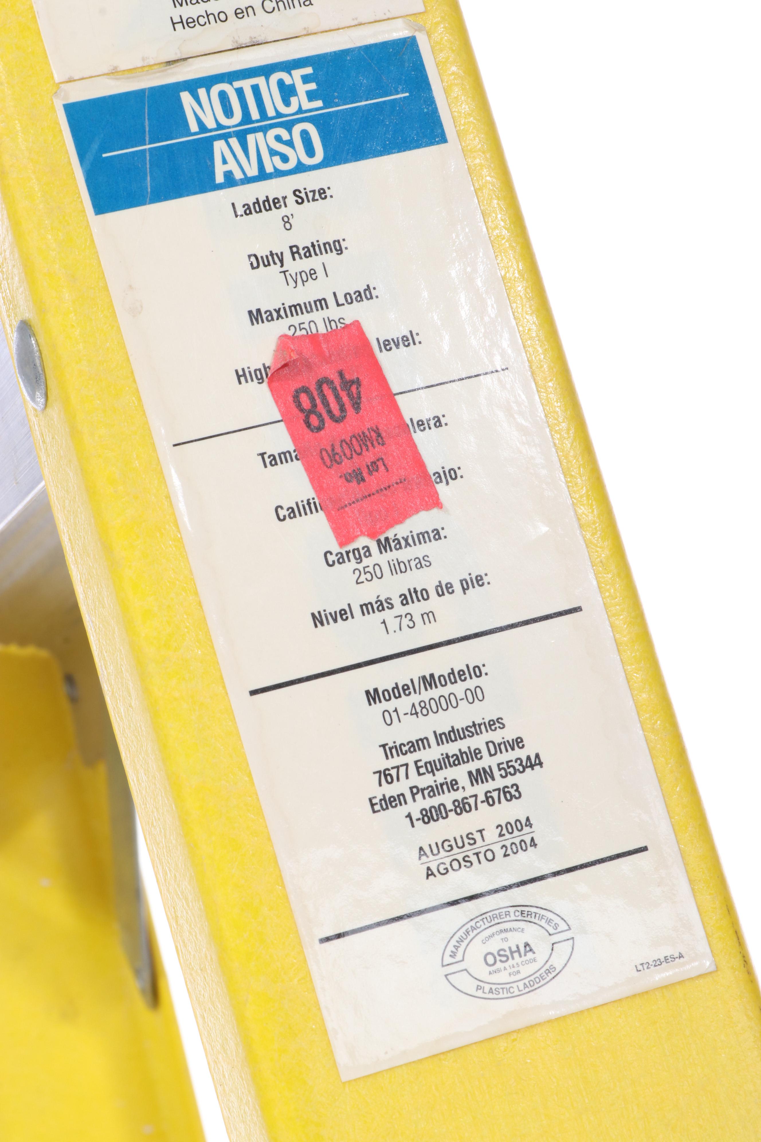 Husky 8' Yellow Folding Step Ladder