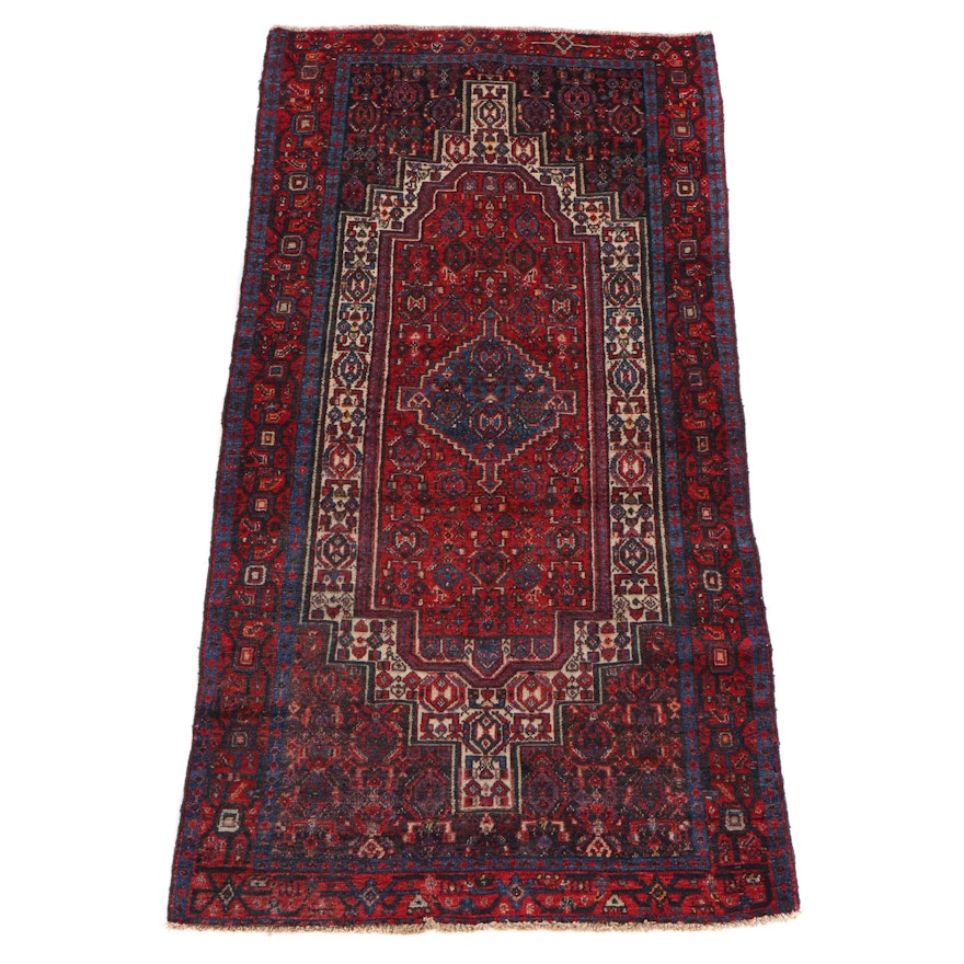 3'11 x 7'6 Hand-Knotted Persian Gogarjin Wool Rug