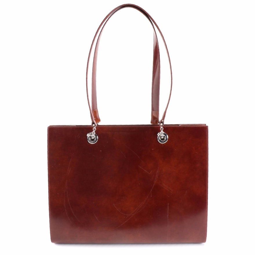 Cartier Panthere Brown Leather Shoulder Bag