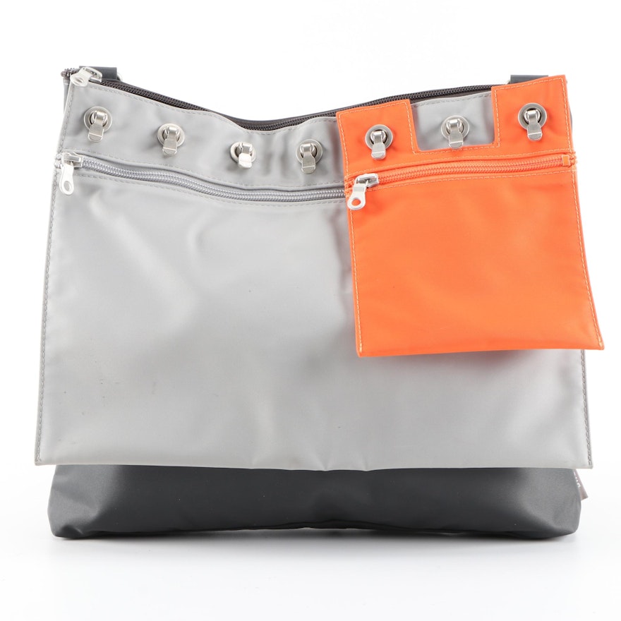 Sacrasac Grey and Orange Crossbody Bag