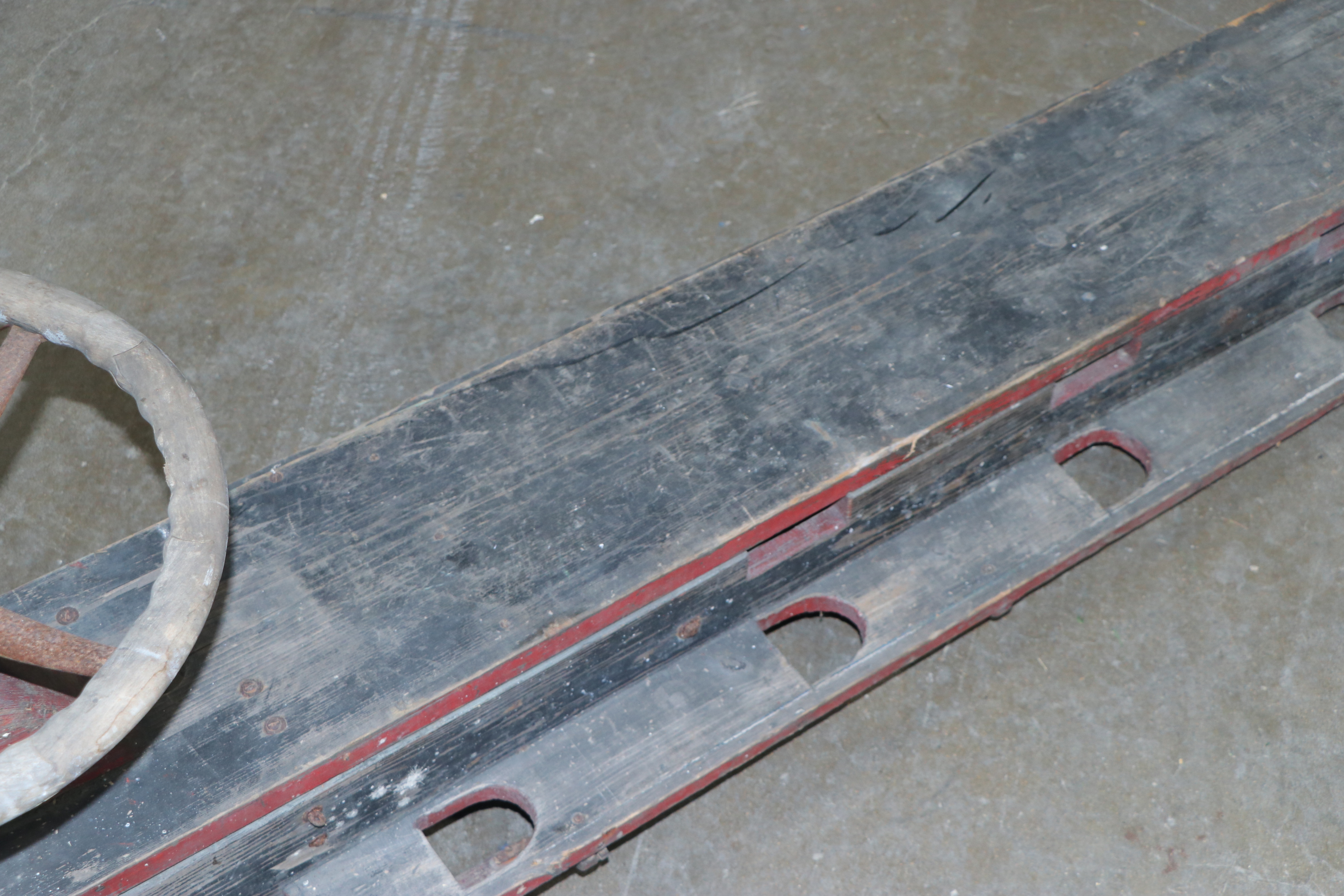 One Person Handmade Bobsled with Rocket Design, circa 1920s-1930s