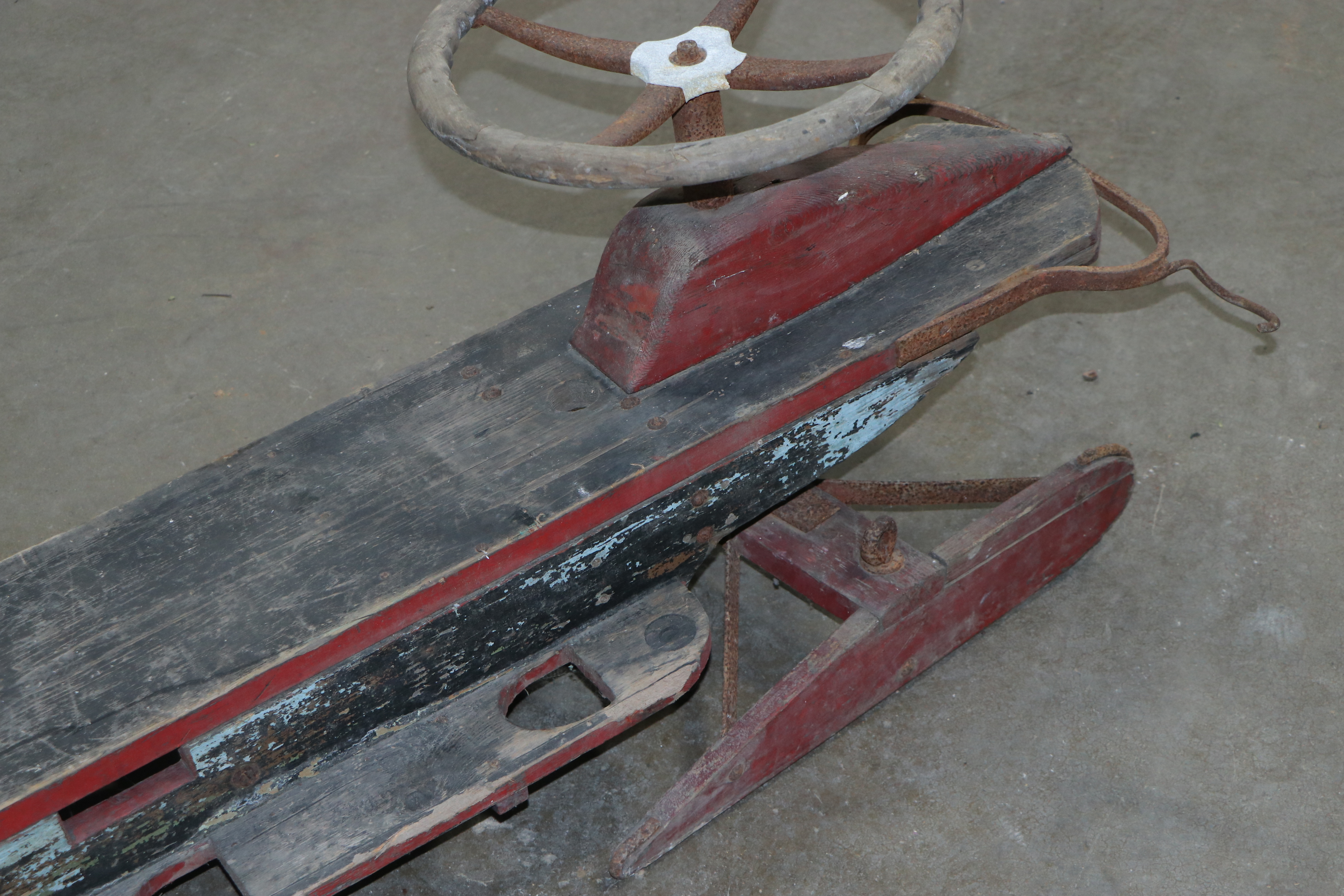 One Person Handmade Bobsled with Rocket Design, circa 1920s-1930s