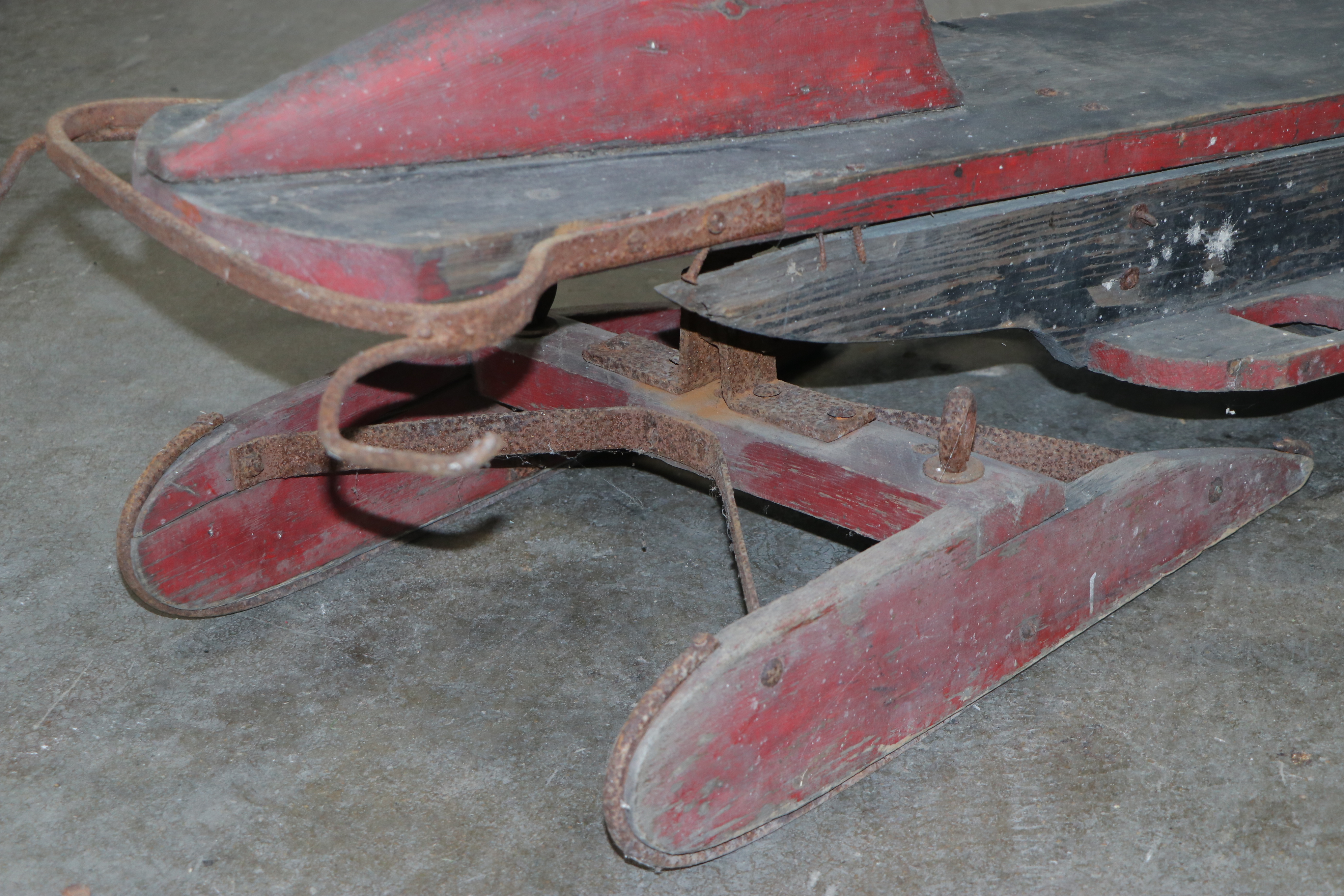 One Person Handmade Bobsled with Rocket Design, circa 1920s-1930s