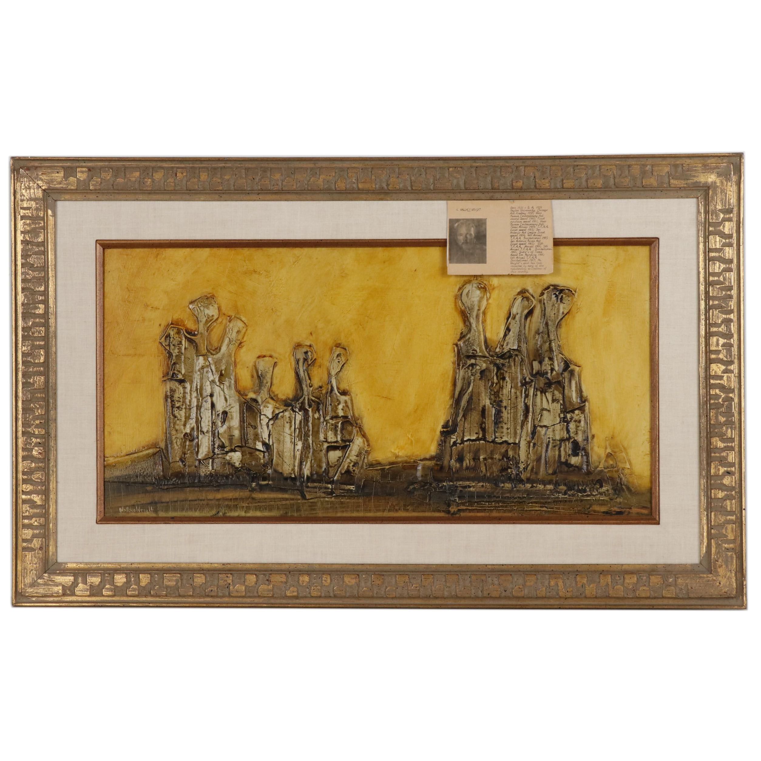 H. Wallace Wright Abstract Oil Painting