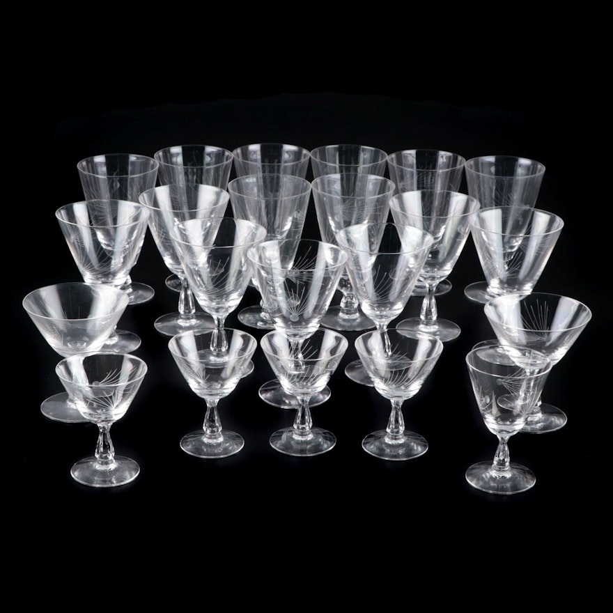 Fostoria "Pine" Glass Stemware, 1953–1972