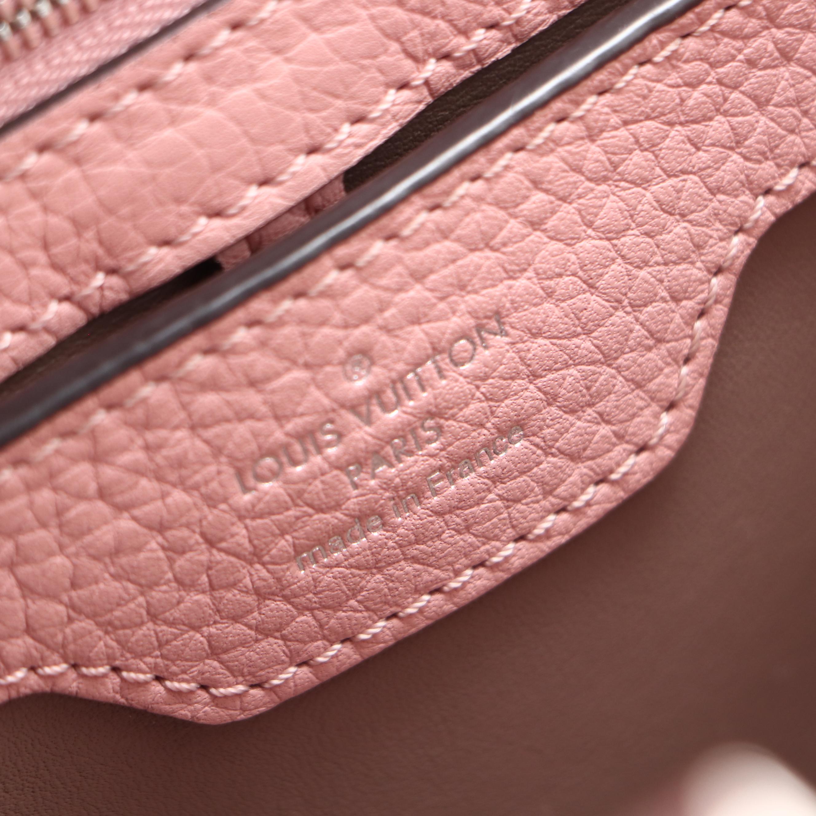 Louis Vuitton Pink Taurillon Leather and Ayers Snakeskin Capucines PM Handbag