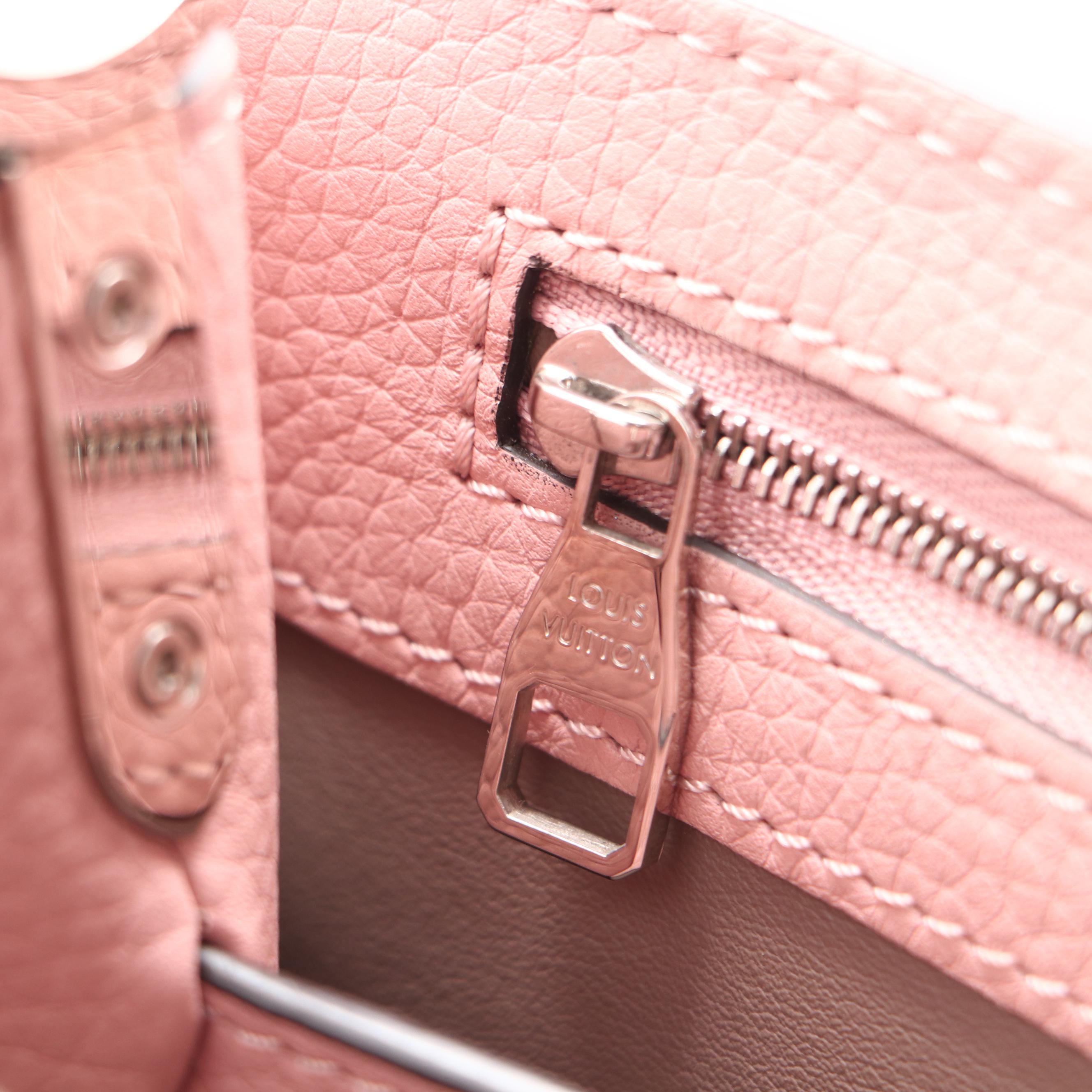 Louis Vuitton Pink Taurillon Leather and Ayers Snakeskin Capucines PM Handbag