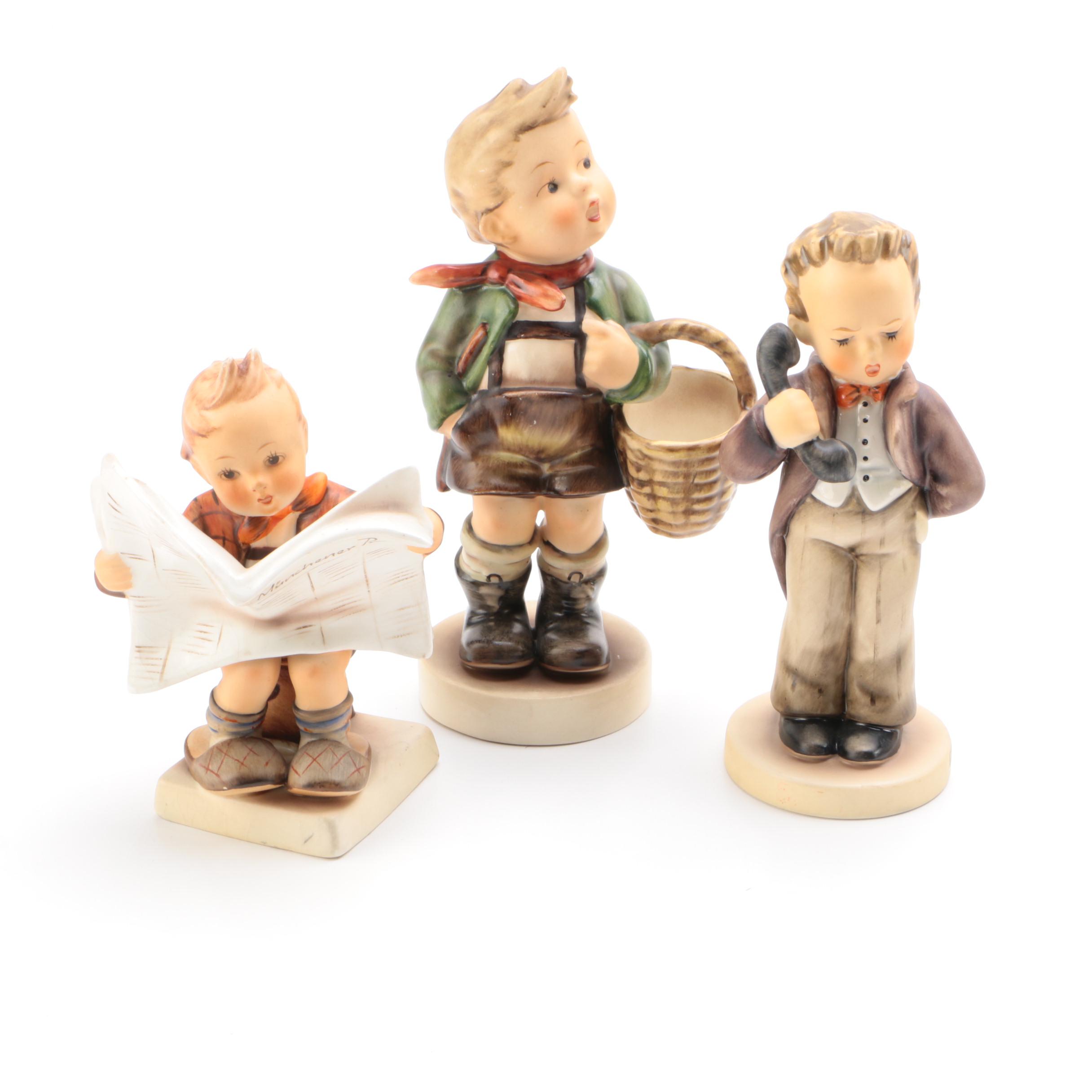 Goebel Hummel Figurines Including "Village Boy" and Others