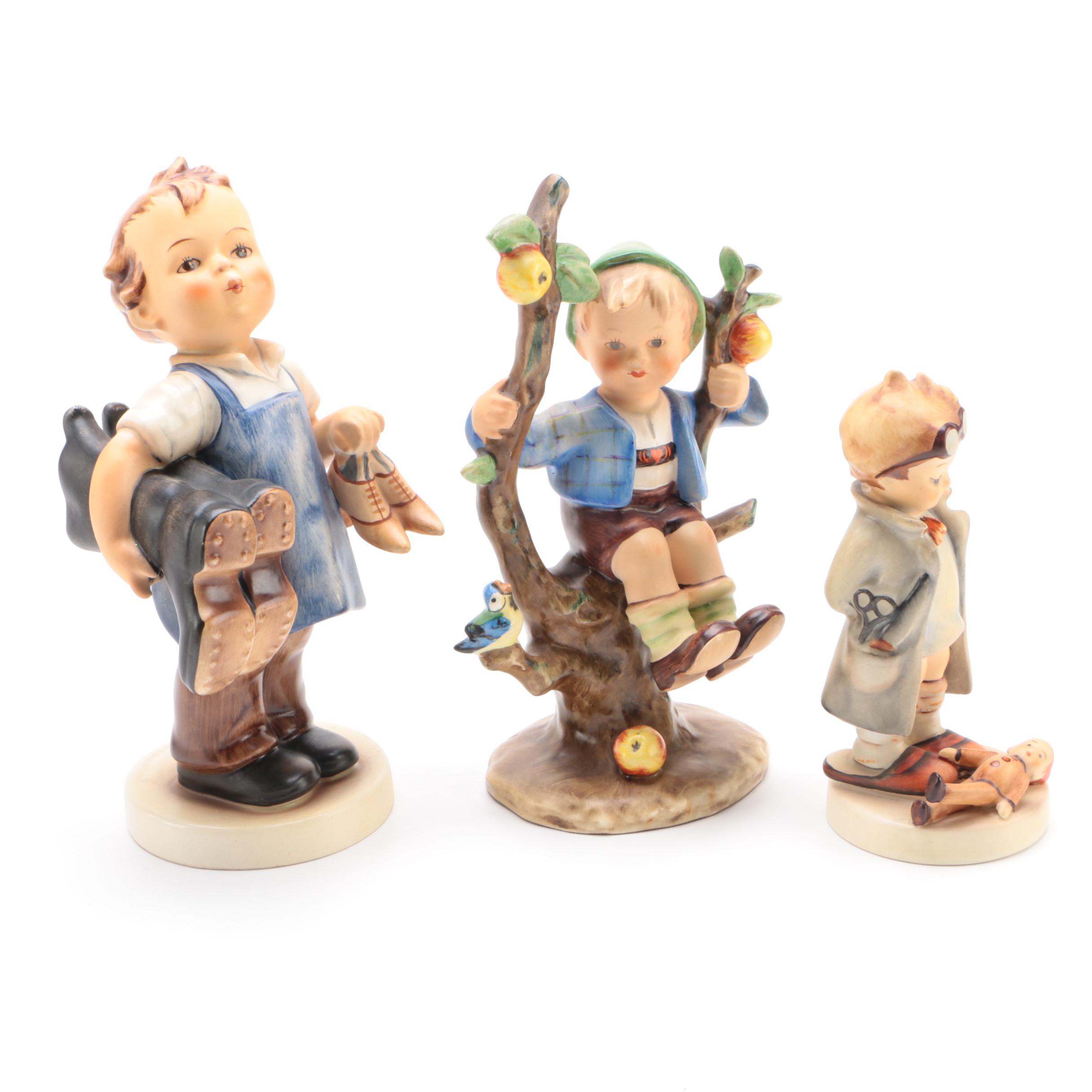 Goebel Hummel Figurines Including "Village Boy" and Others