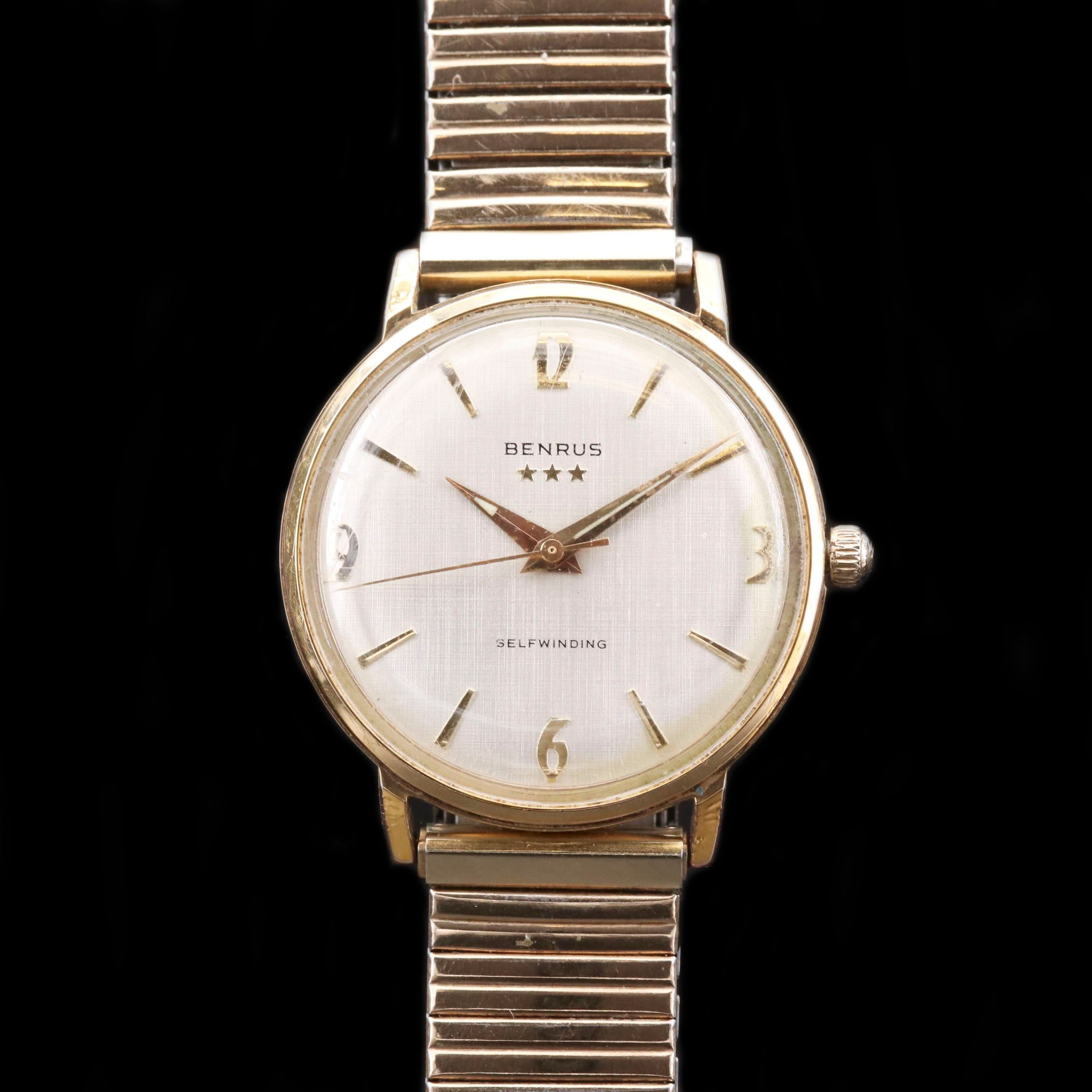 Vintage Benrus Gold Tone Automatic Watch