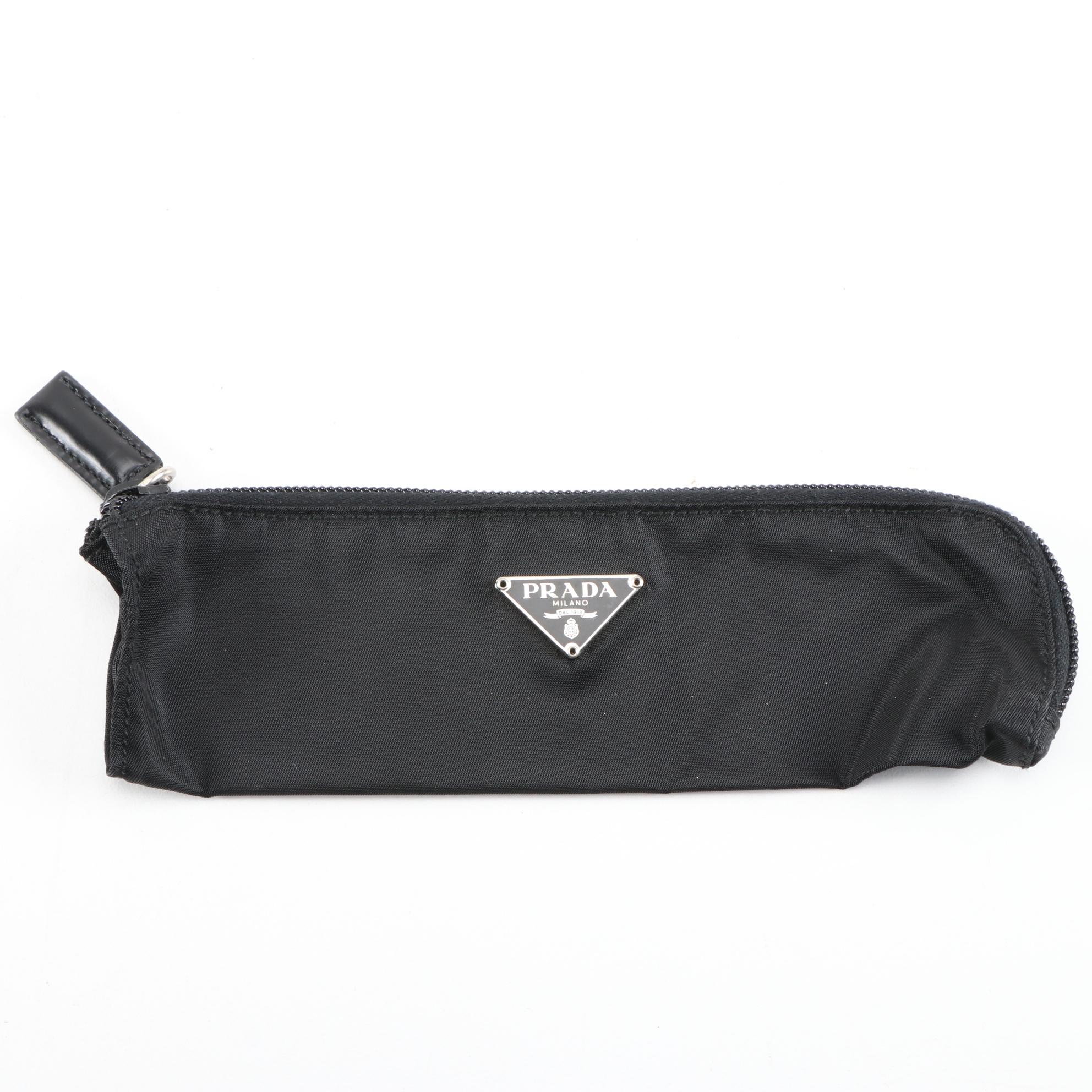 Prada Vela Nylon Travel Pouch with Bottega Veneta Coin Wallet