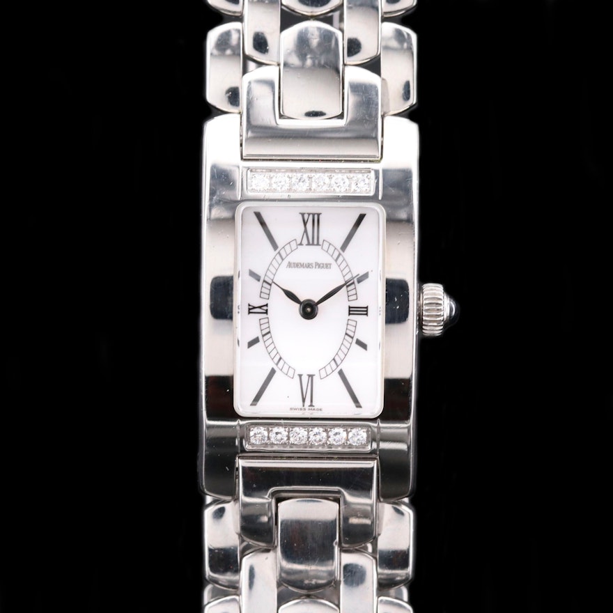 Audemars Piguet Promesse Diamond and Stainless Steel Quartz Wristwatch