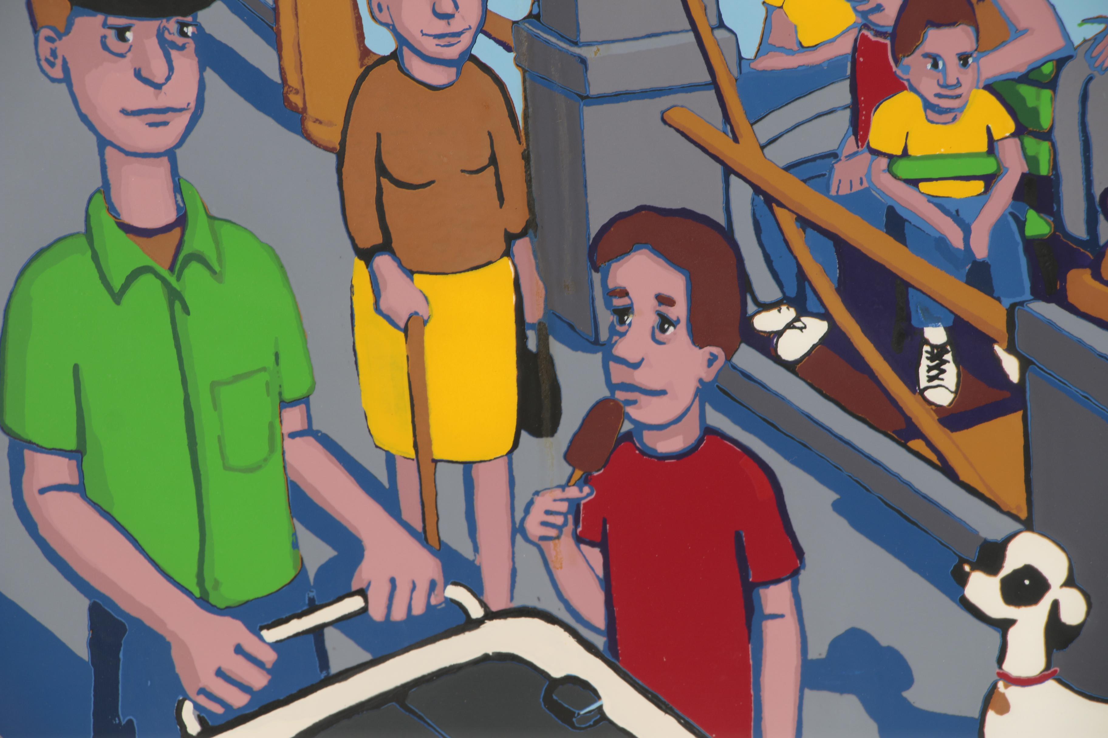 Robert Shillady Serigraph "Swan Boats at Boston Gardens"