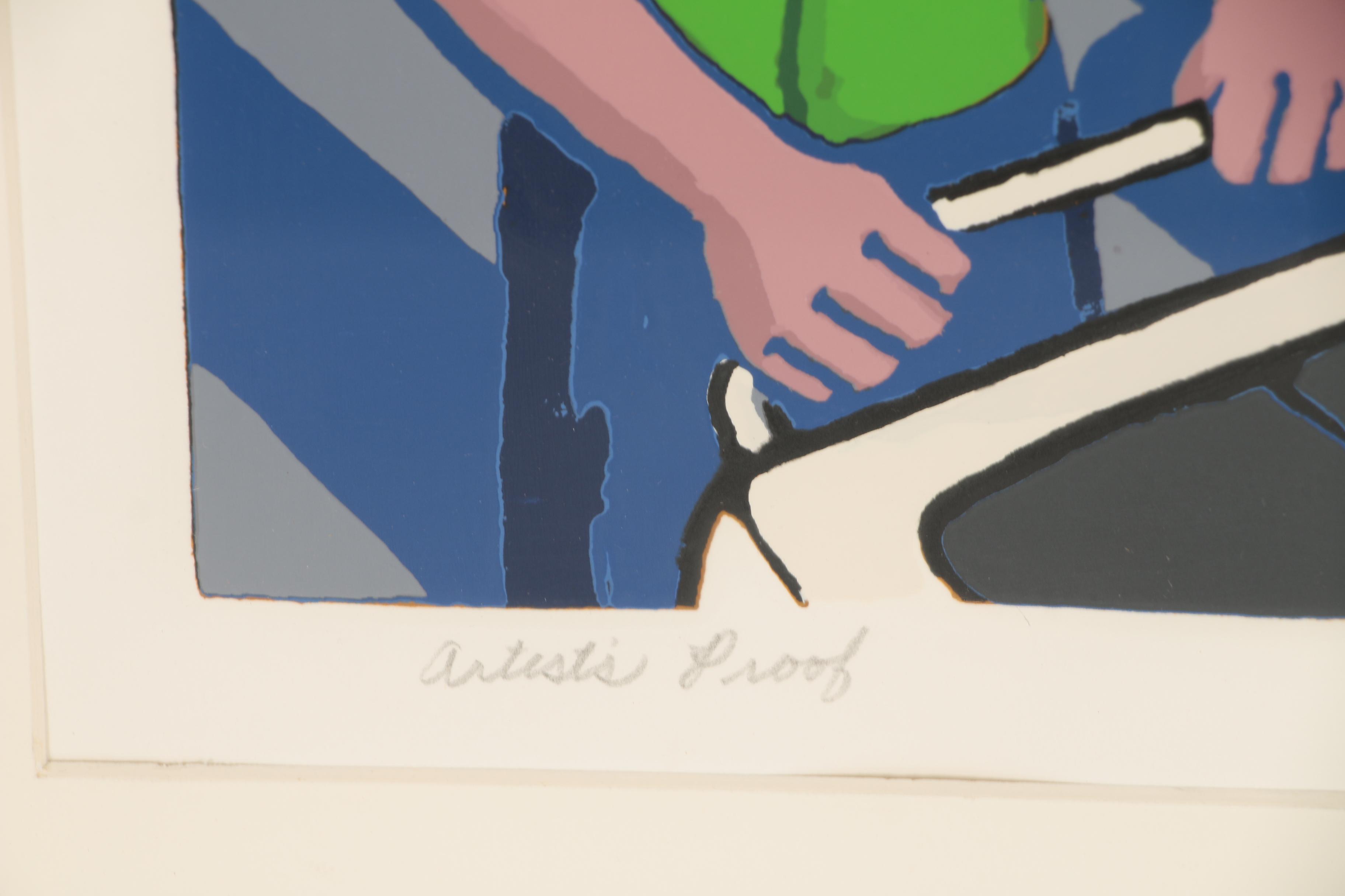 Robert Shillady Serigraph "Swan Boats at Boston Gardens"