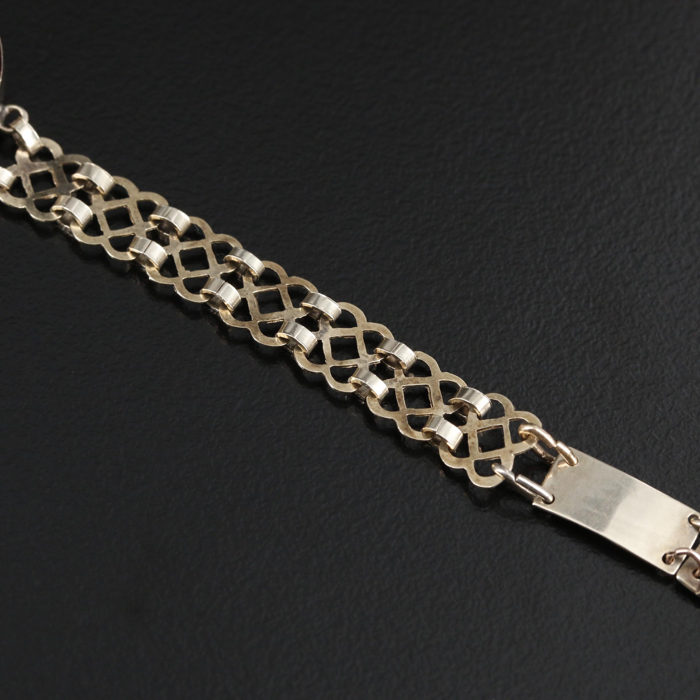 1930s 10K Yellow Gold Faceted Red Glass Bracelet