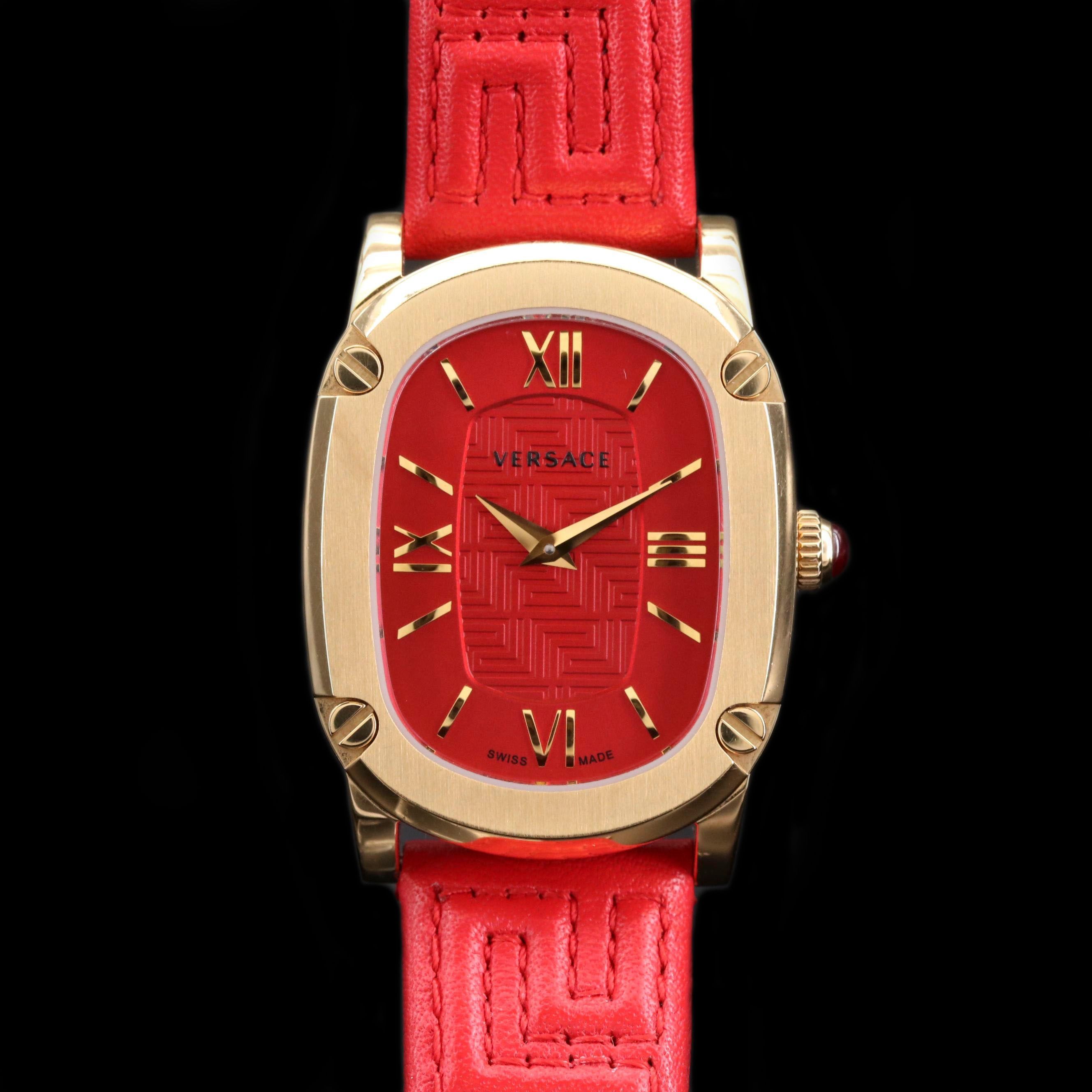 Versace Couture Gold Tone Quartz Watch