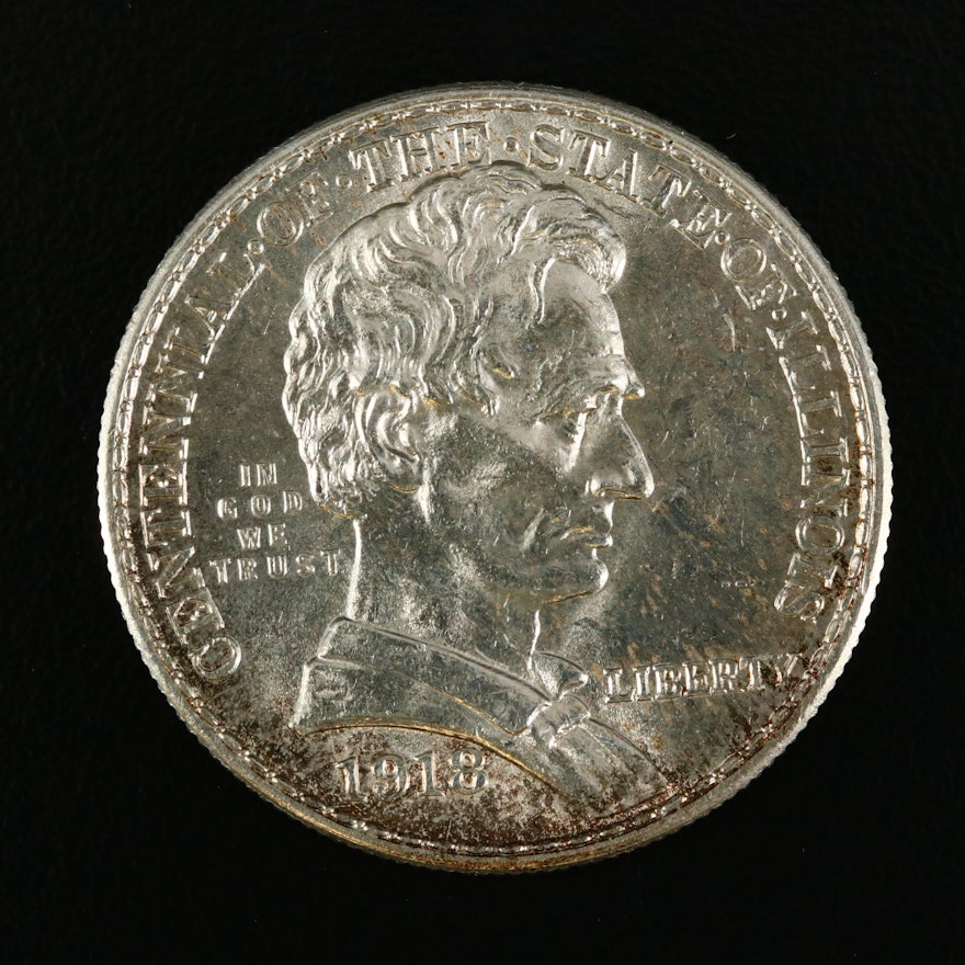 1918 Lincoln Commemorative Silver Half Dollar