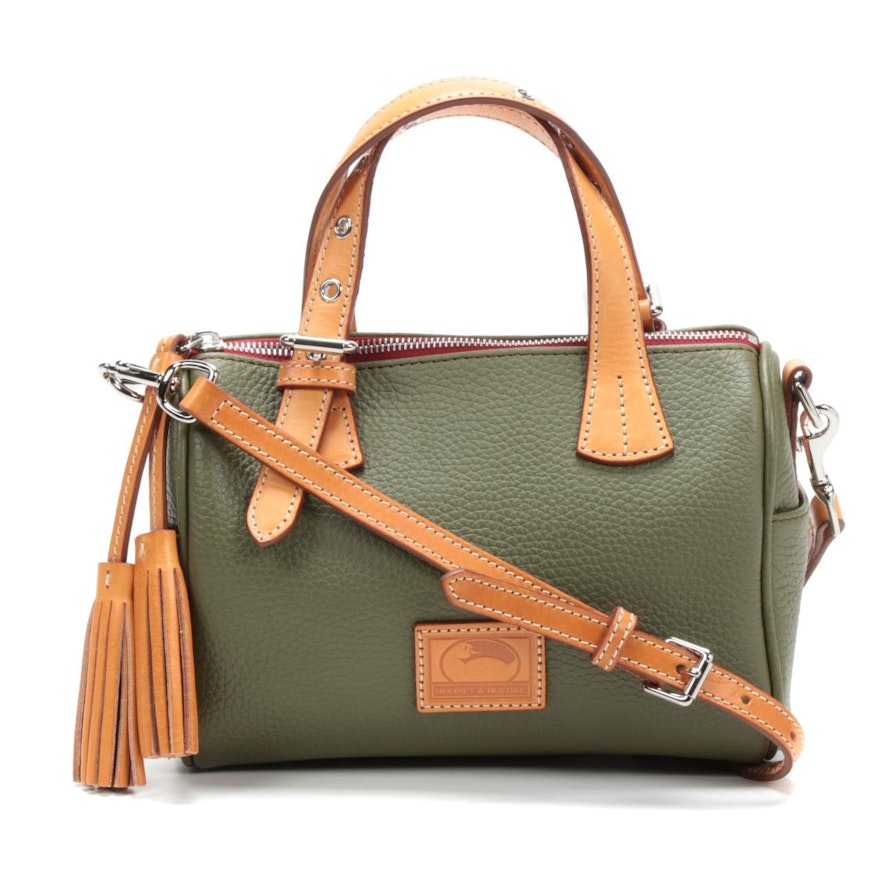 Dooney & Bourke Pebbled Leather Top Handle Convertible Bag with Tassels