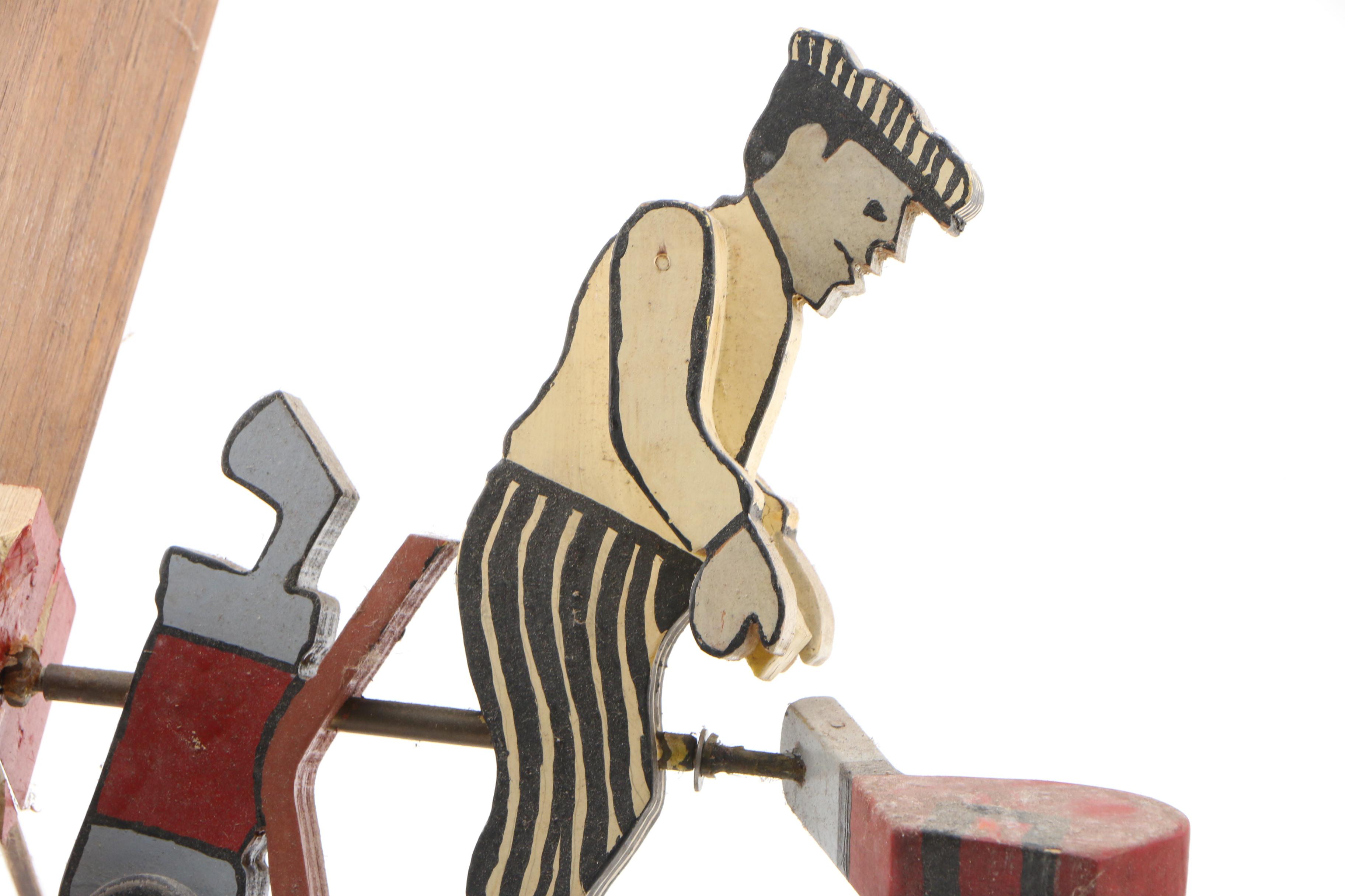 Wooden Golfer Whirligig