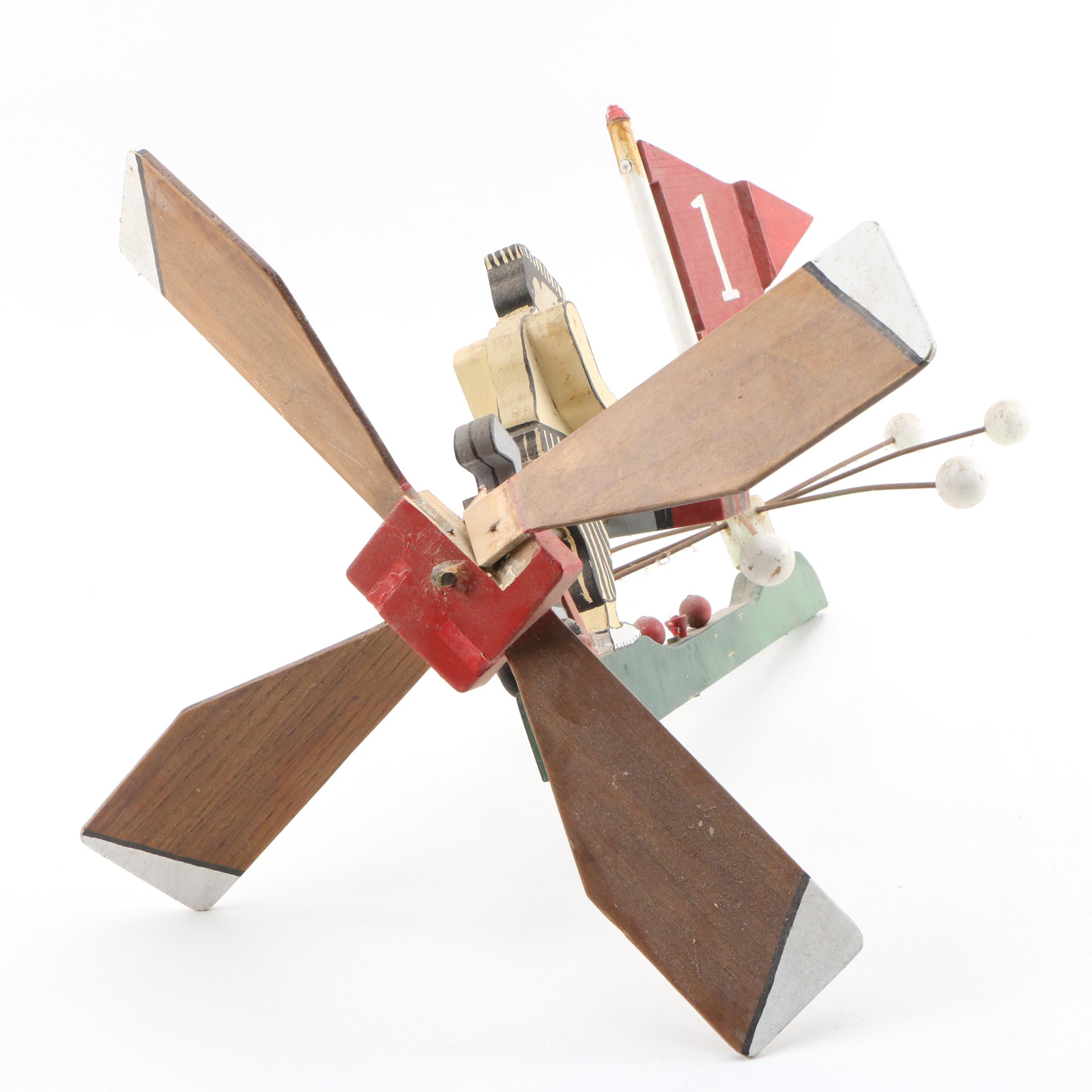 Wooden Golfer Whirligig