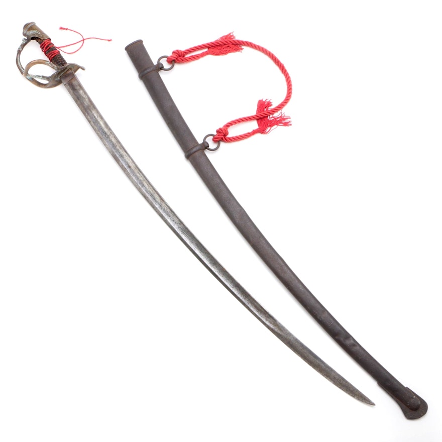 U.S. M1840 Cavalry Officer's Saber and Scabbard, Mid 19th Century