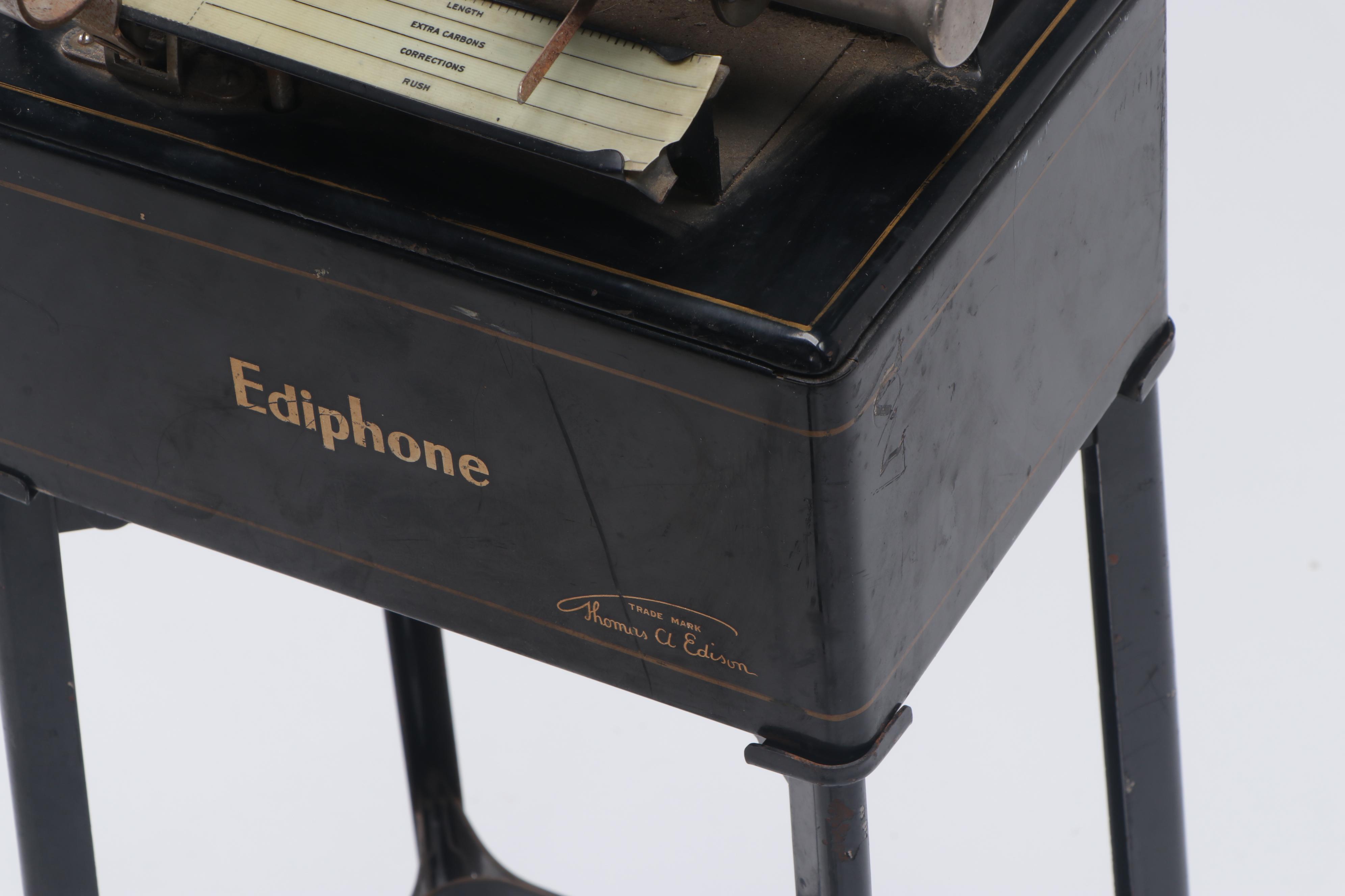 Thomas A. Edison Ediphone Dictation Machine, Early 20th Century