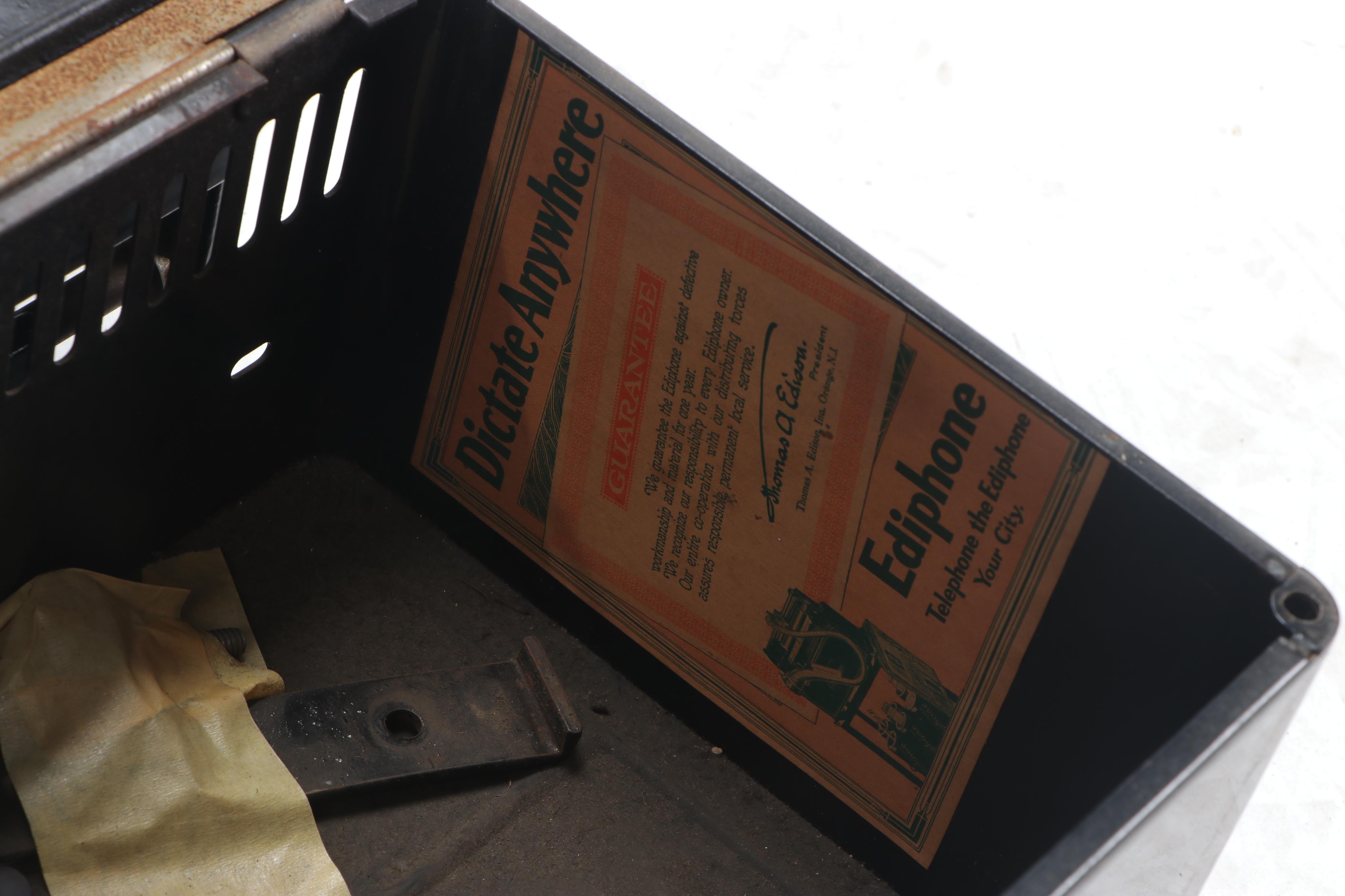 Thomas A. Edison Ediphone Dictation Machine, Early 20th Century