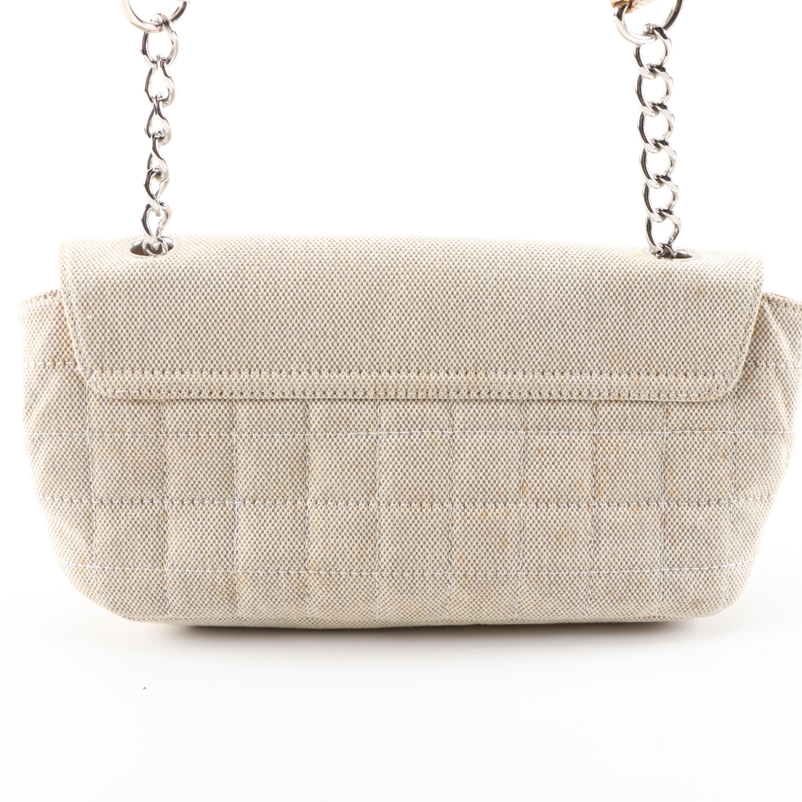 Chanel No. 5 Camellia Canvas and Patent Leather Front Flap Bag