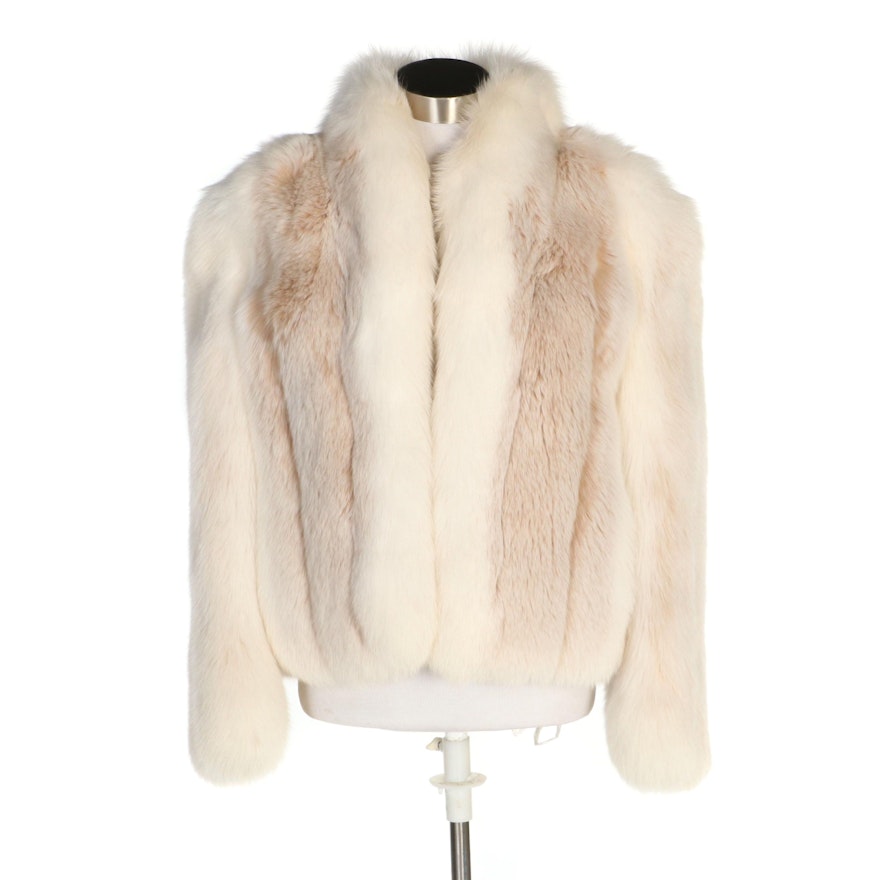 Fox Fur Jacket with Tuxedo Collar