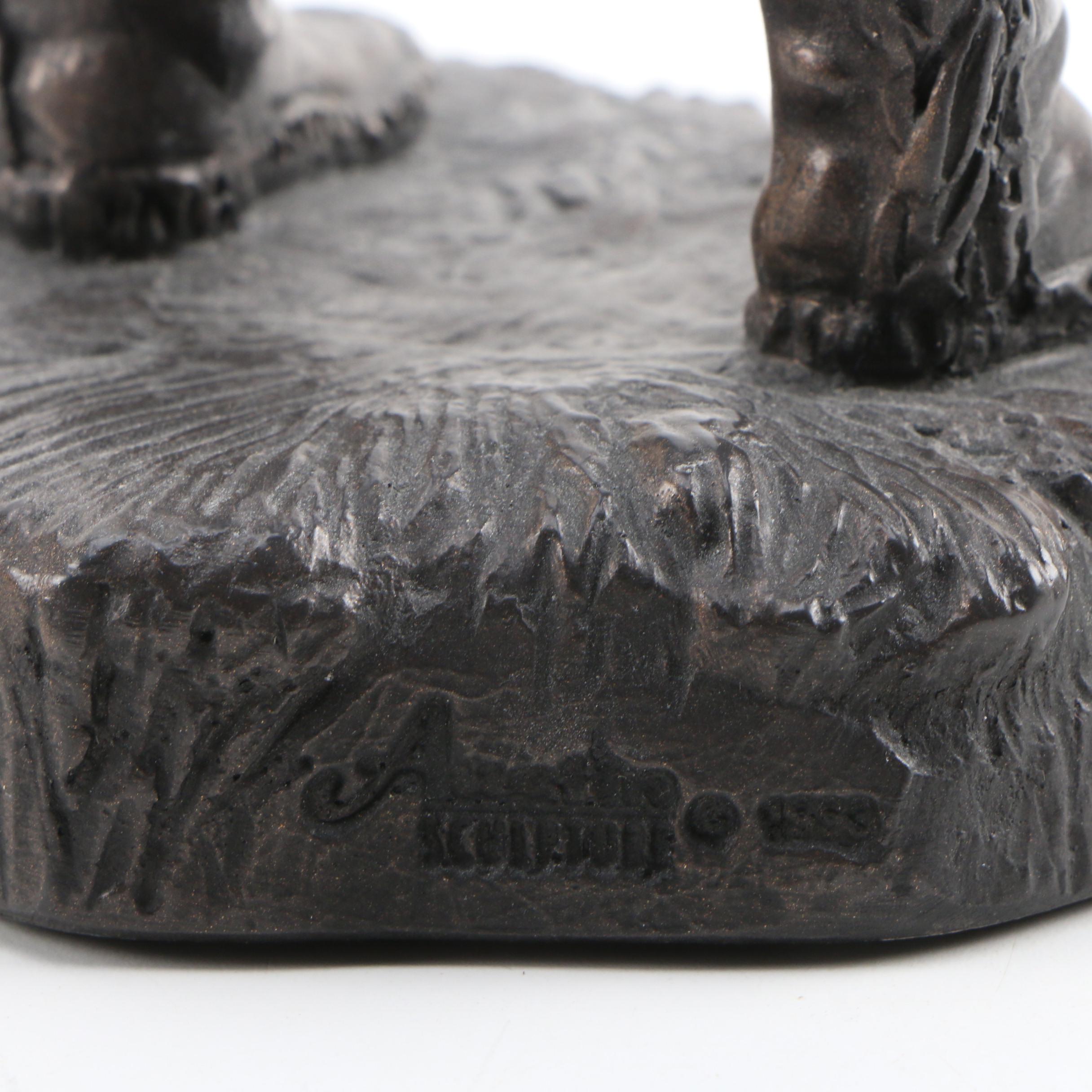 Austin Sculpture Cast Plaster Figure of a Native American Man, Late 20th Century