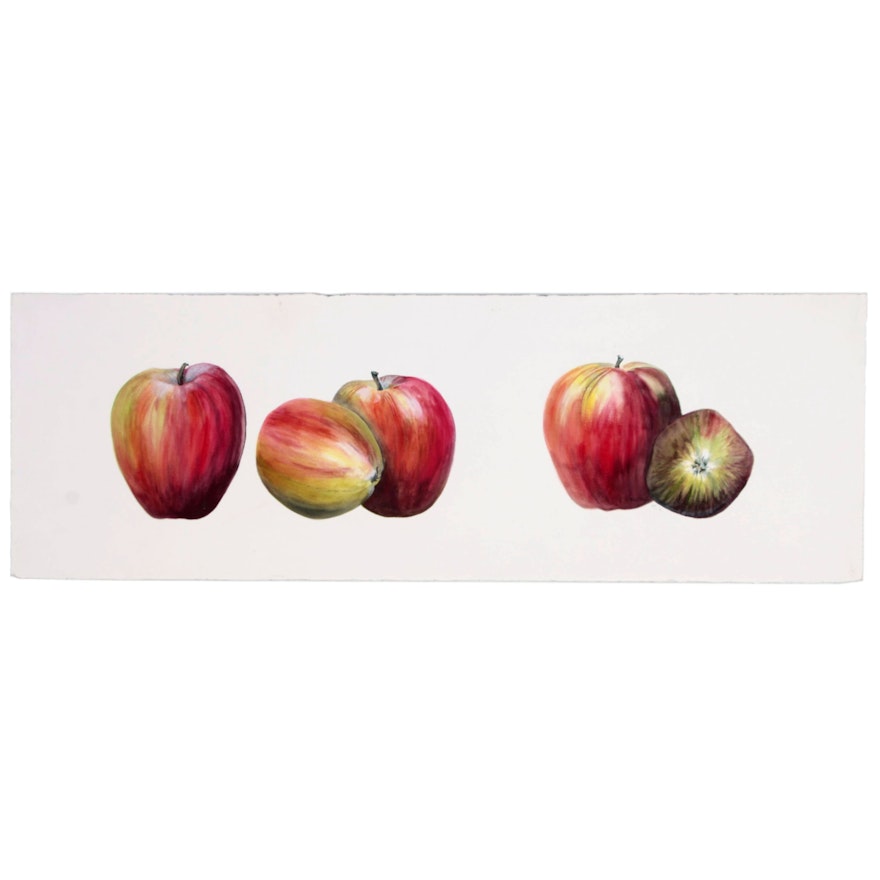 Watercolor Painting of Apples, 2010