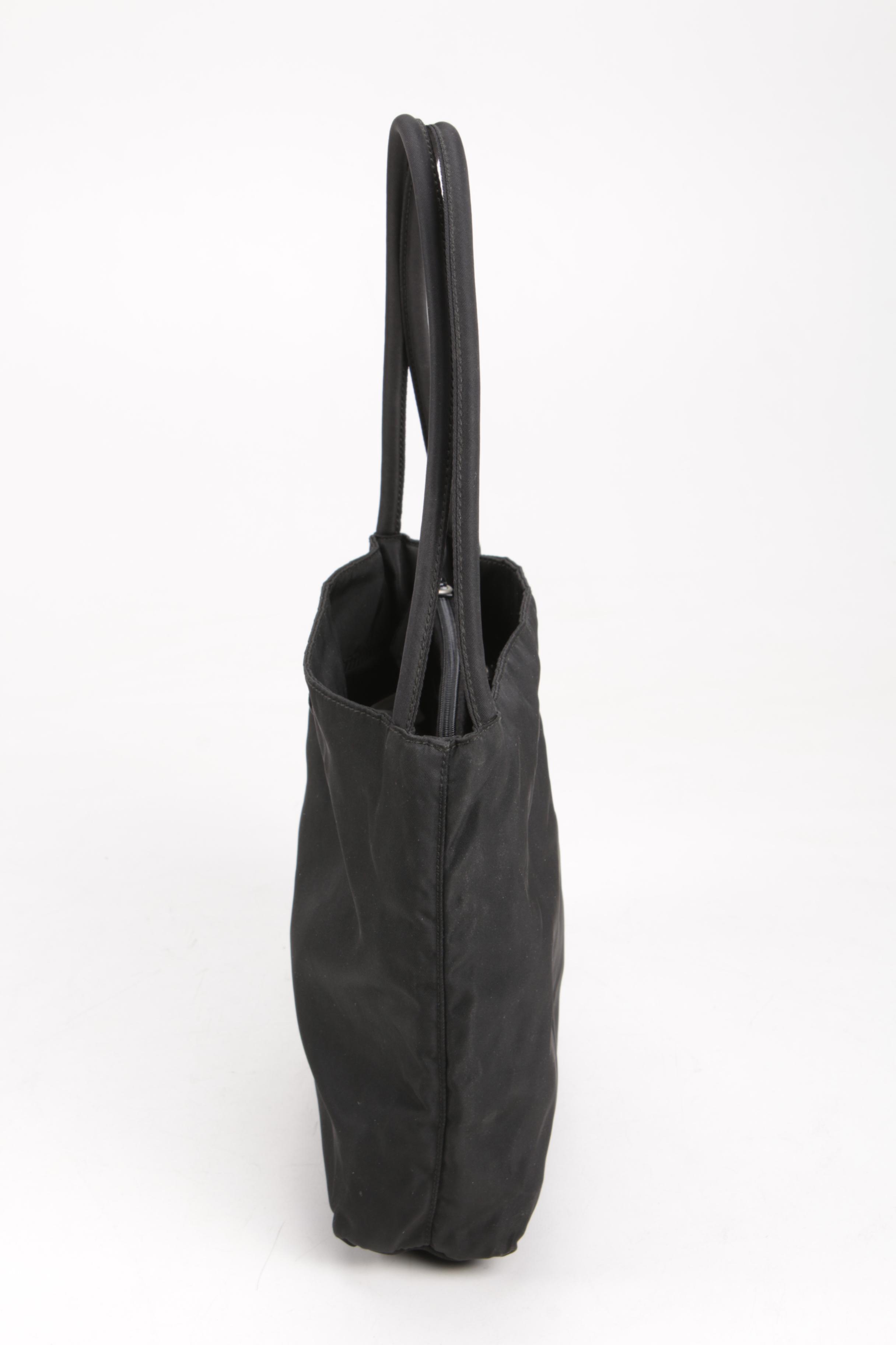 Prada Black Tessuto Nylon Top Handle Bag