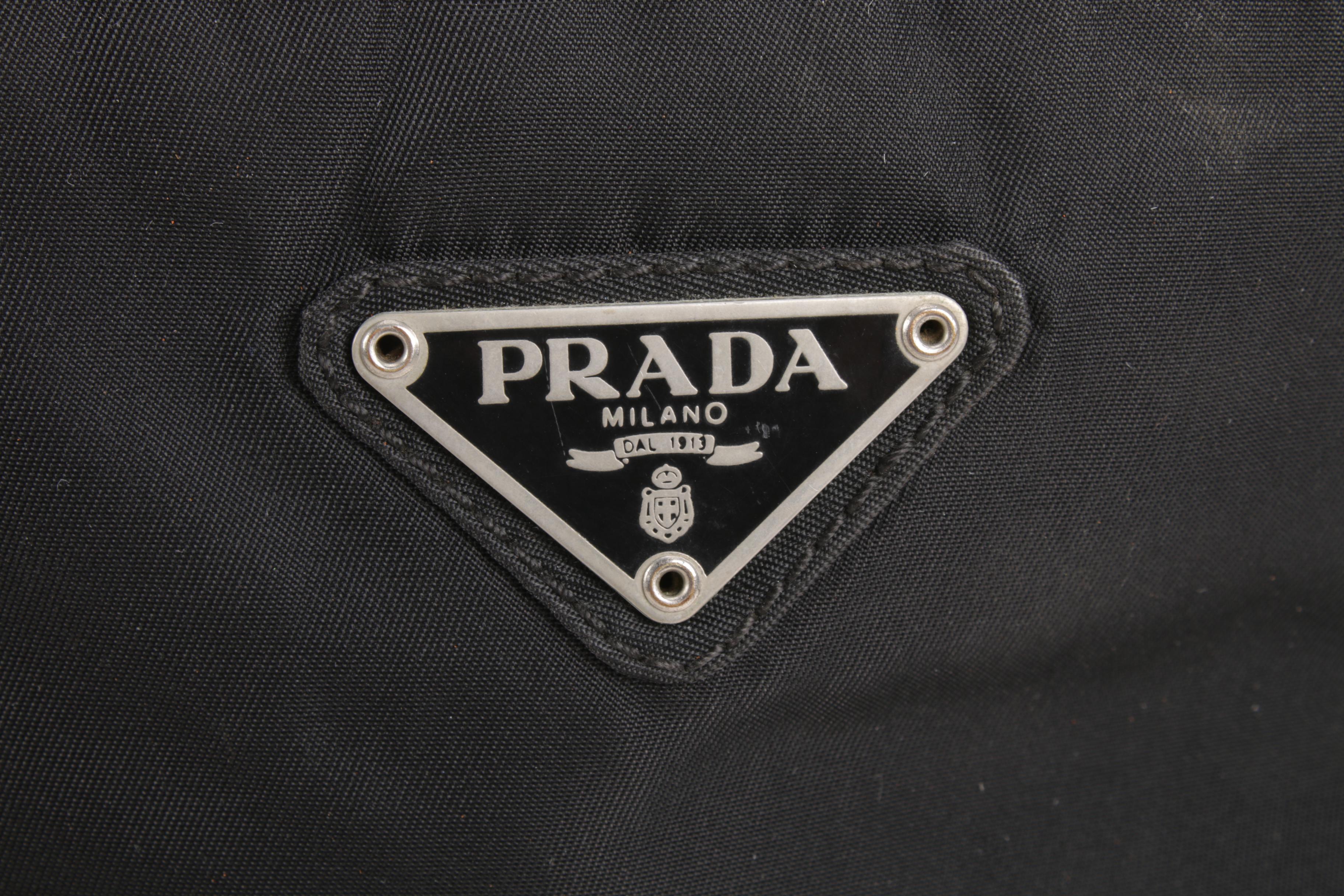 Prada Black Tessuto Nylon Top Handle Bag