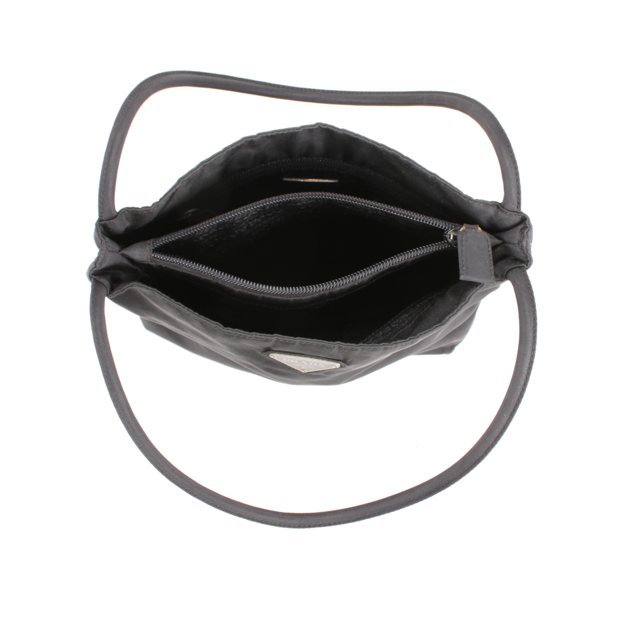 Prada Black Tessuto Nylon Top Handle Bag
