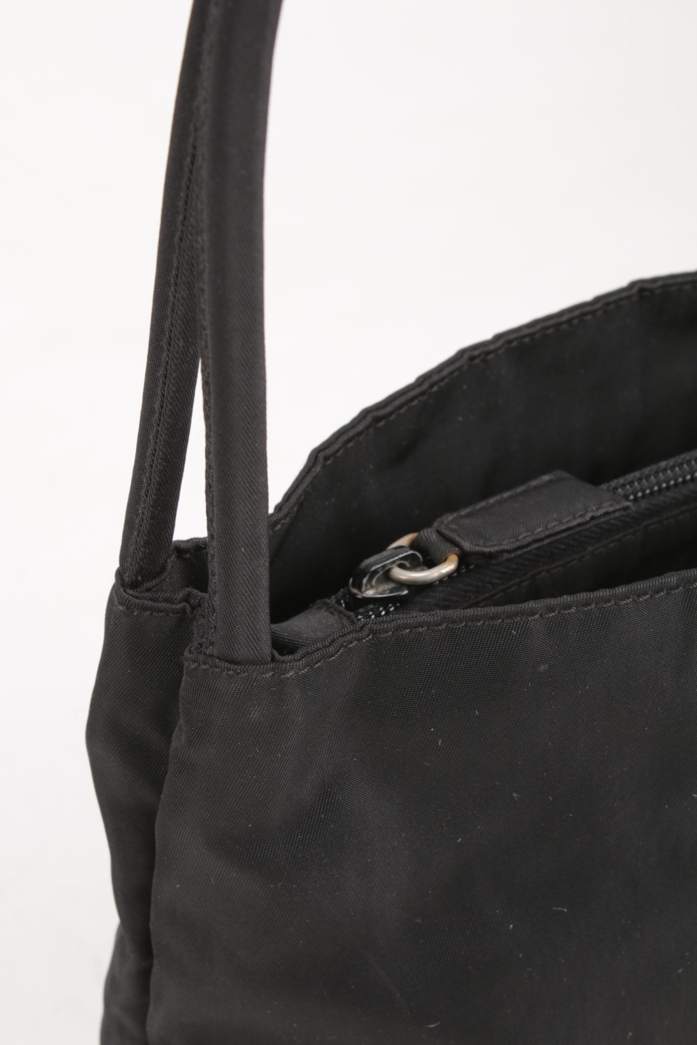 Prada Black Tessuto Nylon Top Handle Bag