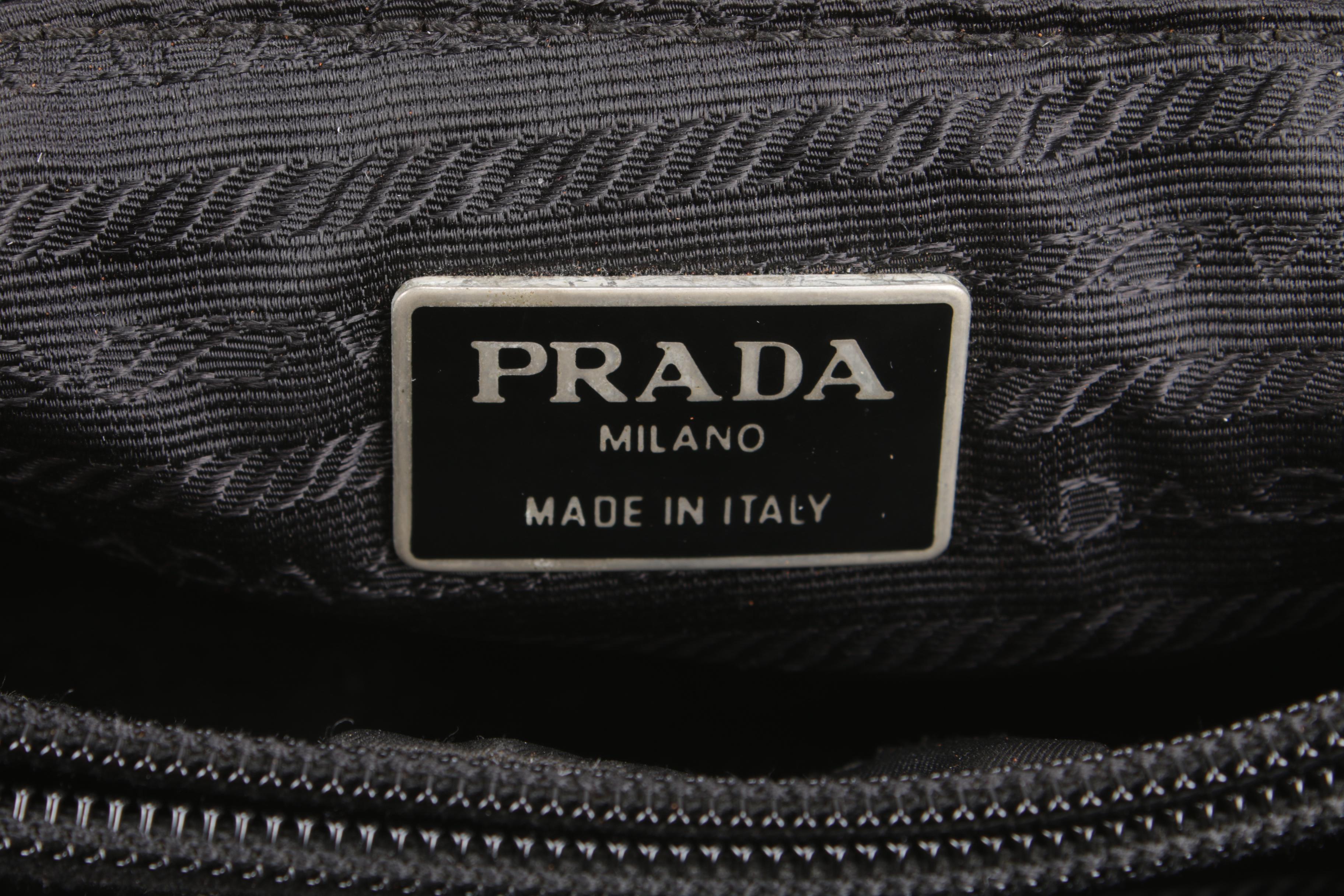 Prada Black Tessuto Nylon Top Handle Bag