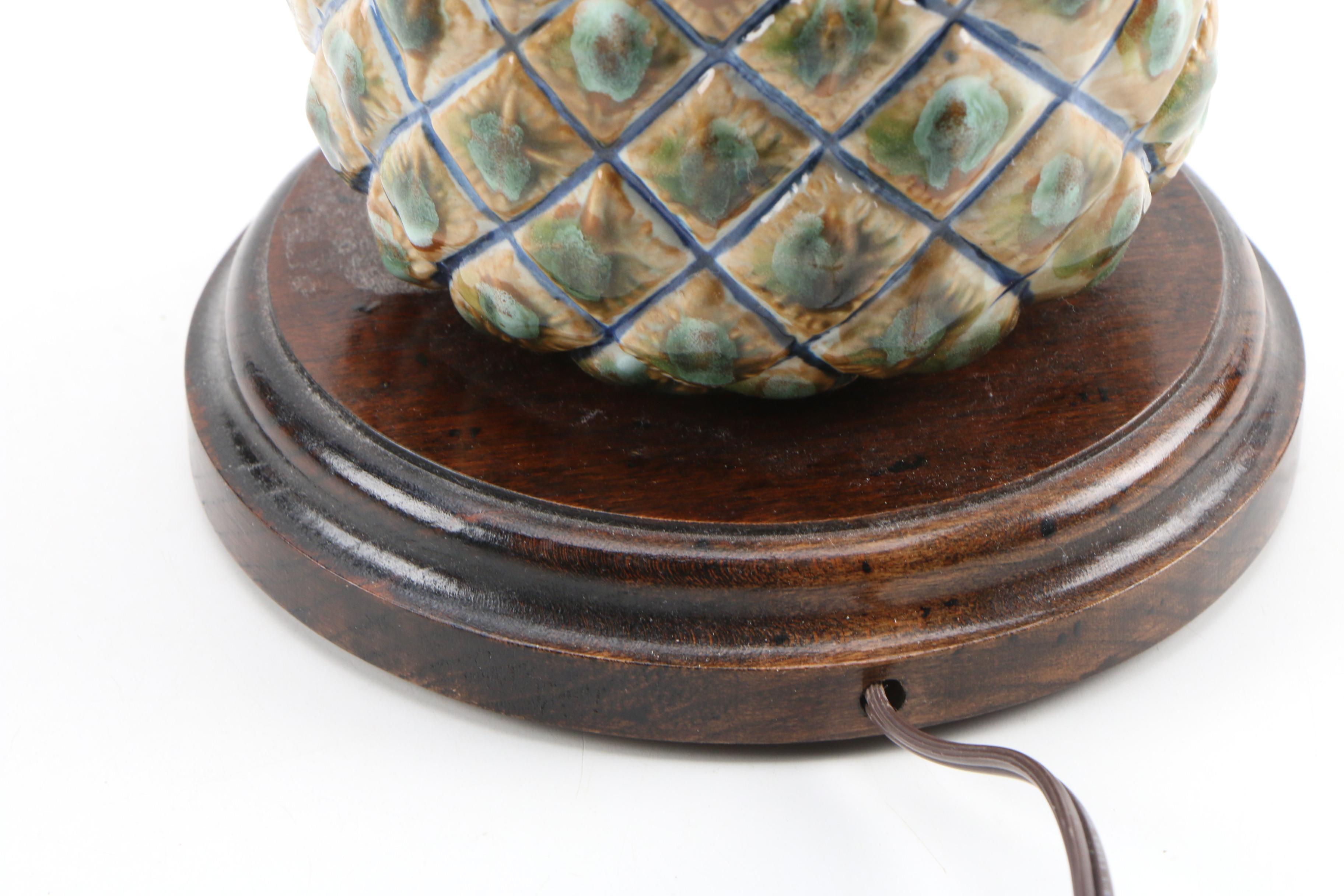 Contemporary Ceramic Pineapple Table Lamp Base