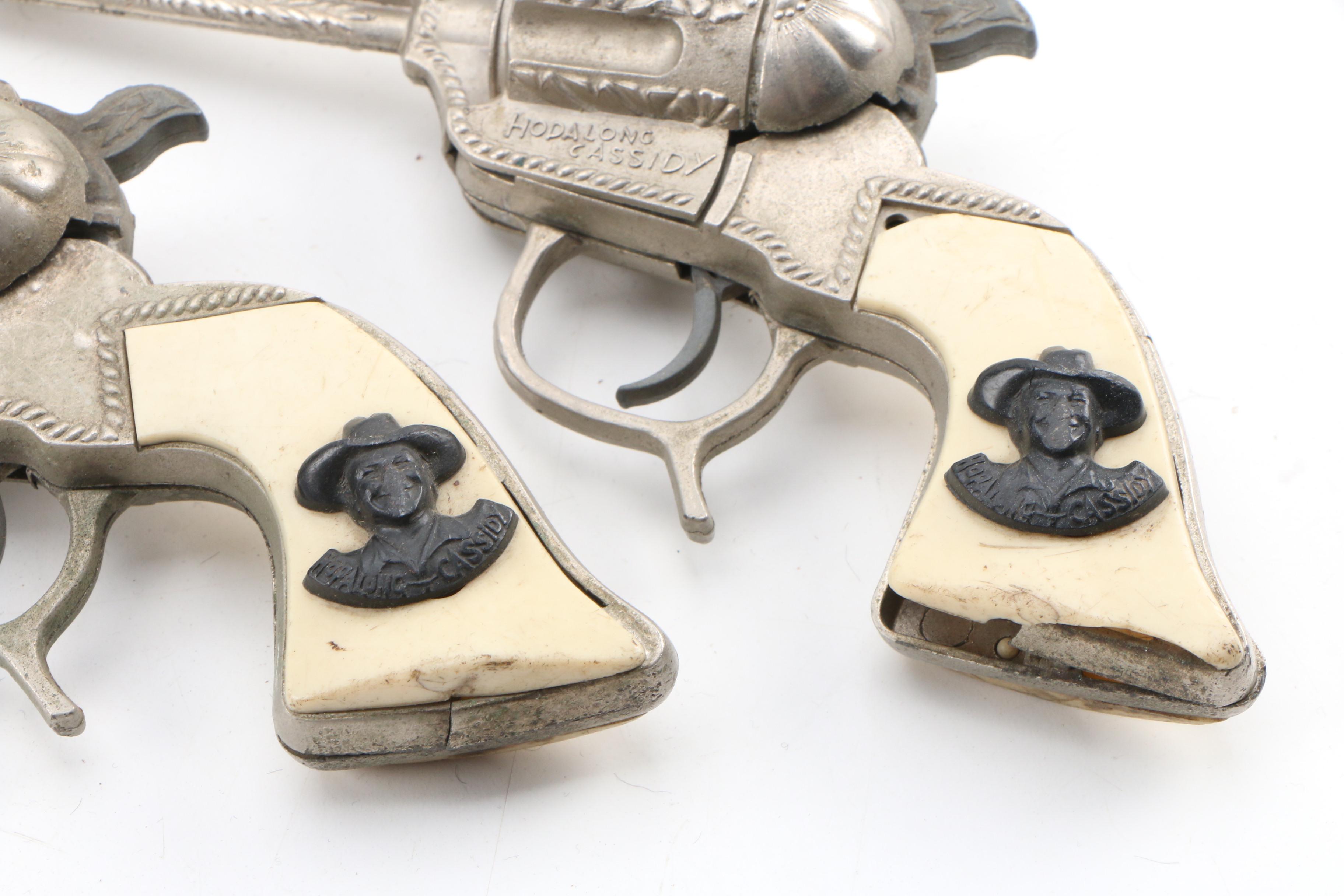 Wyandotte Hopalong Cassidy Toy Cap Guns with Holster, circa 1955