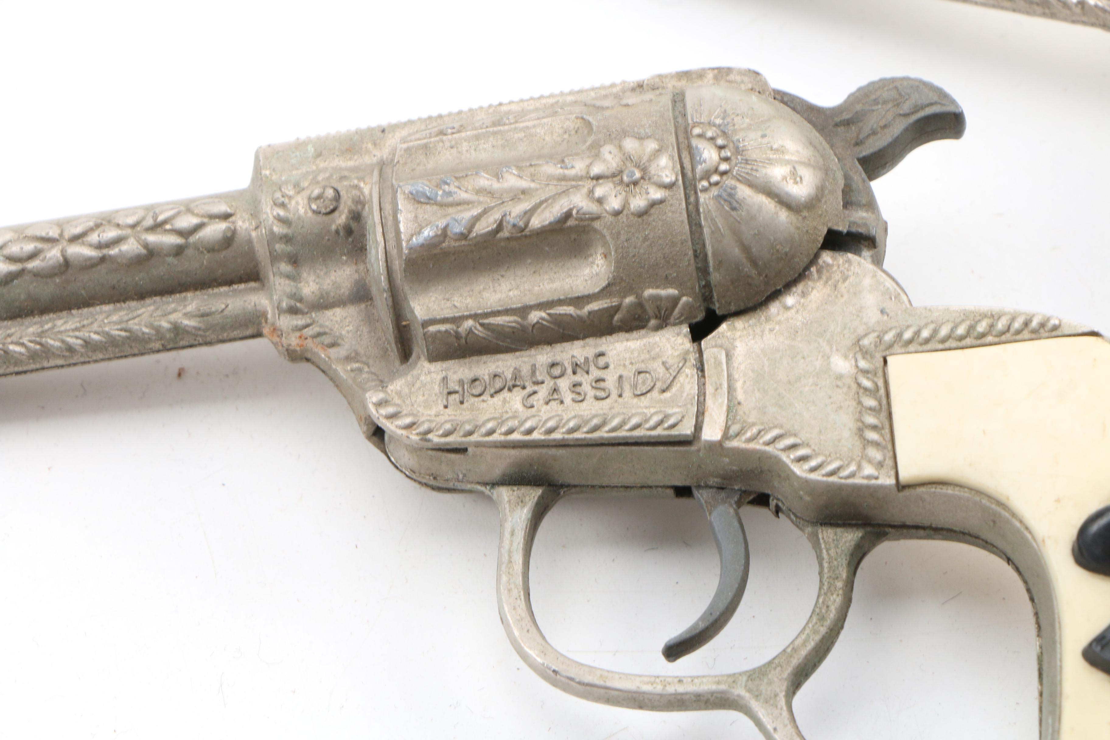 Wyandotte Hopalong Cassidy Toy Cap Guns with Holster, circa 1955
