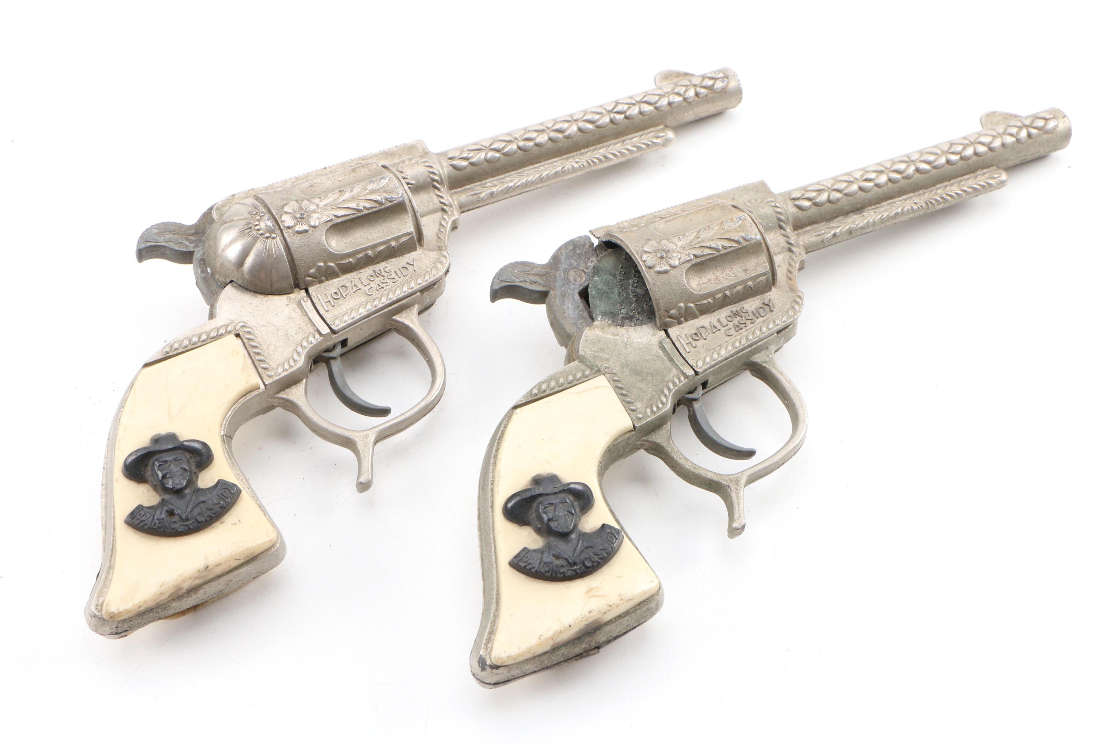 Wyandotte Hopalong Cassidy Toy Cap Guns with Holster, circa 1955