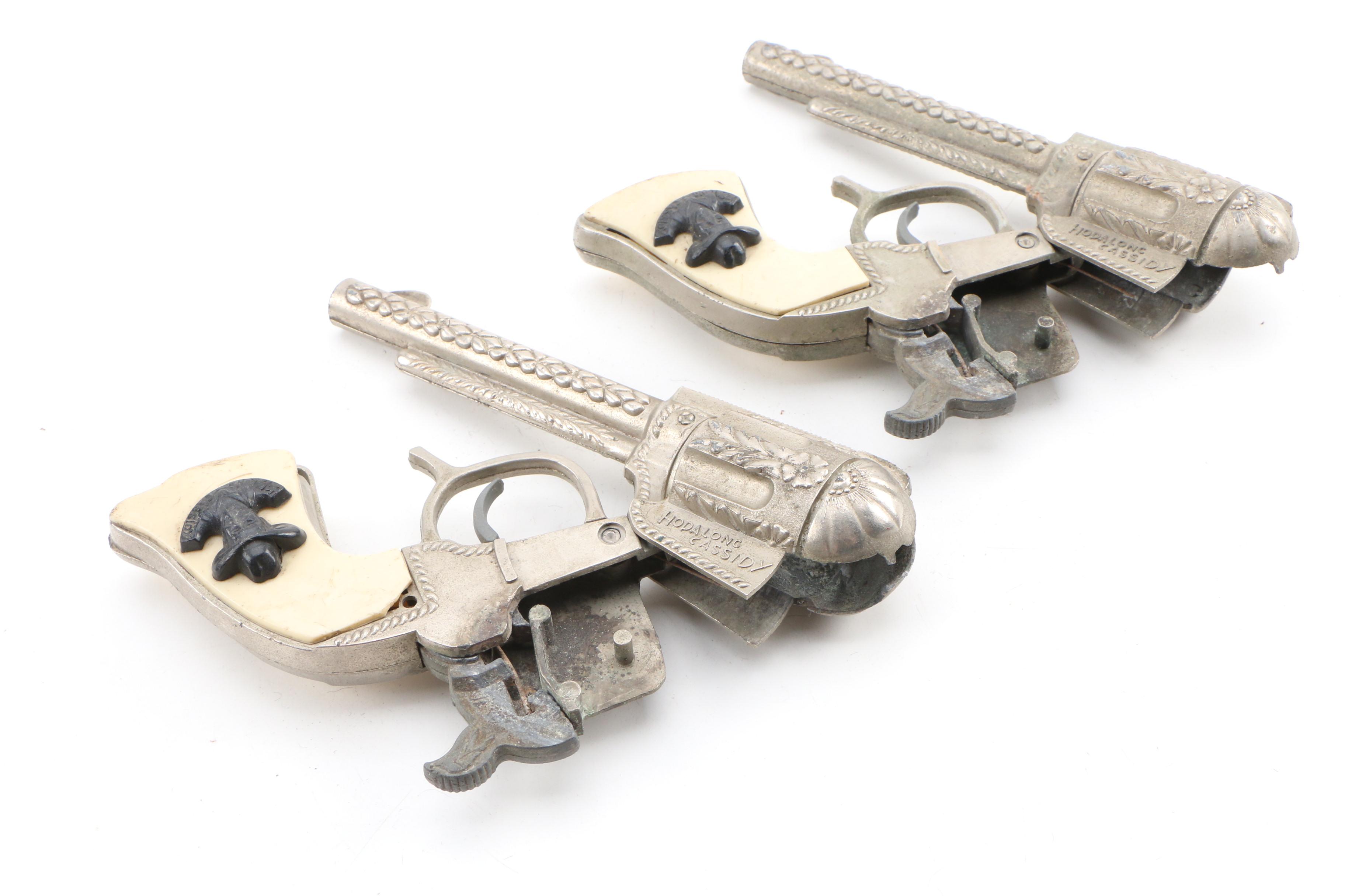 Wyandotte Hopalong Cassidy Toy Cap Guns with Holster, circa 1955