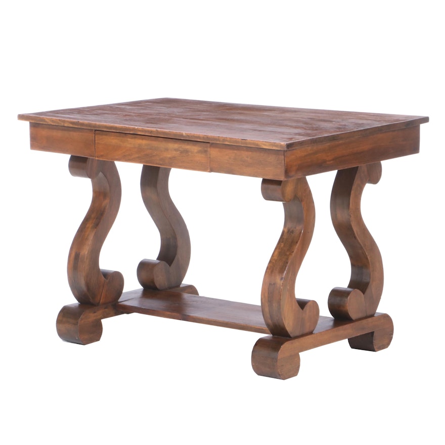 American Empire Style Poplar Library Table